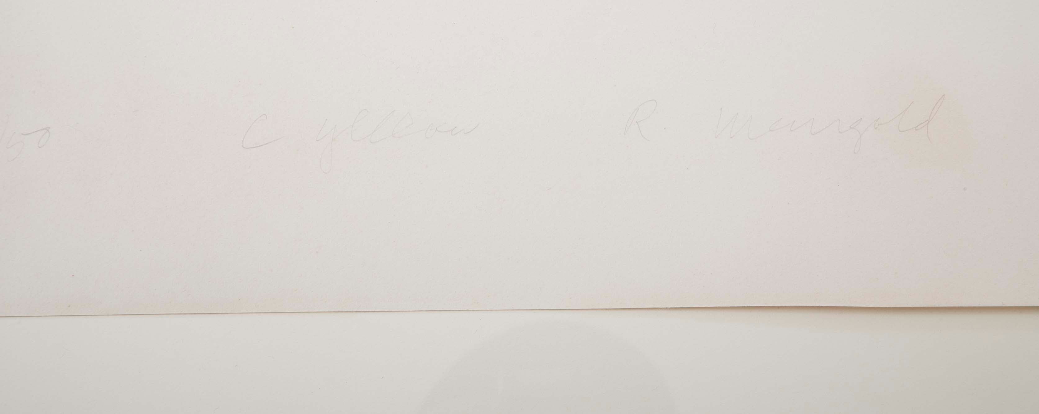 A complete set of “Three Aquatints” Prints by Robert Mangold.