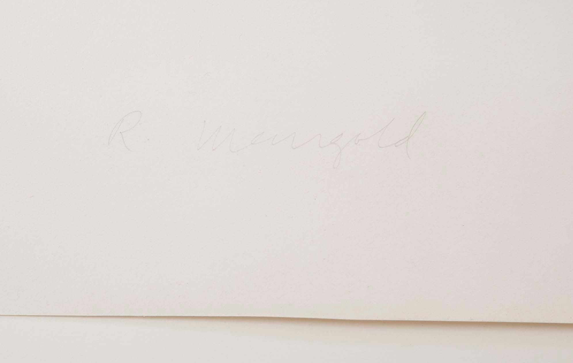A complete set of “Three Aquatints” Prints by Robert Mangold.