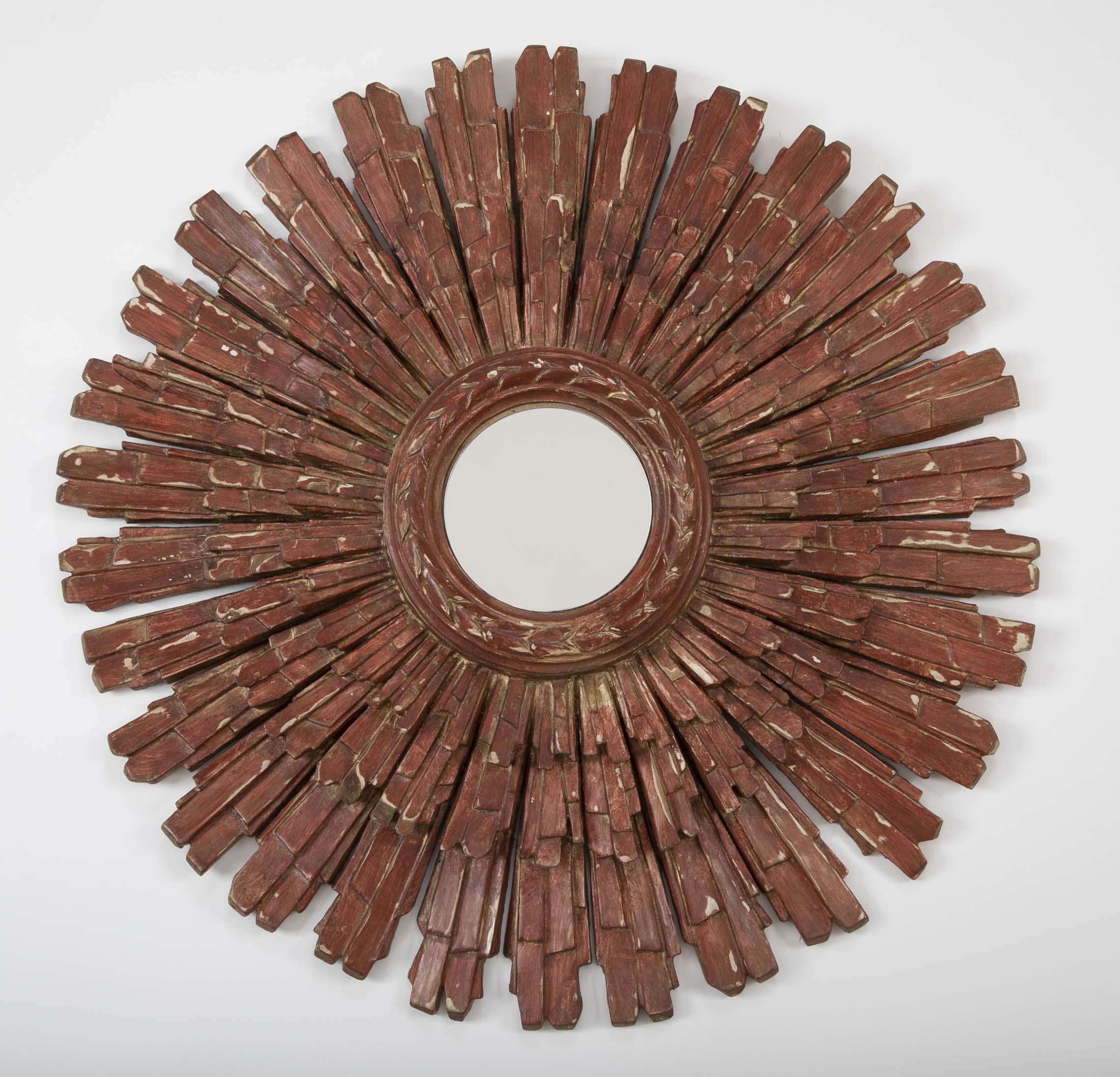 Italian Red Bol Starburst Mirror by Palladio