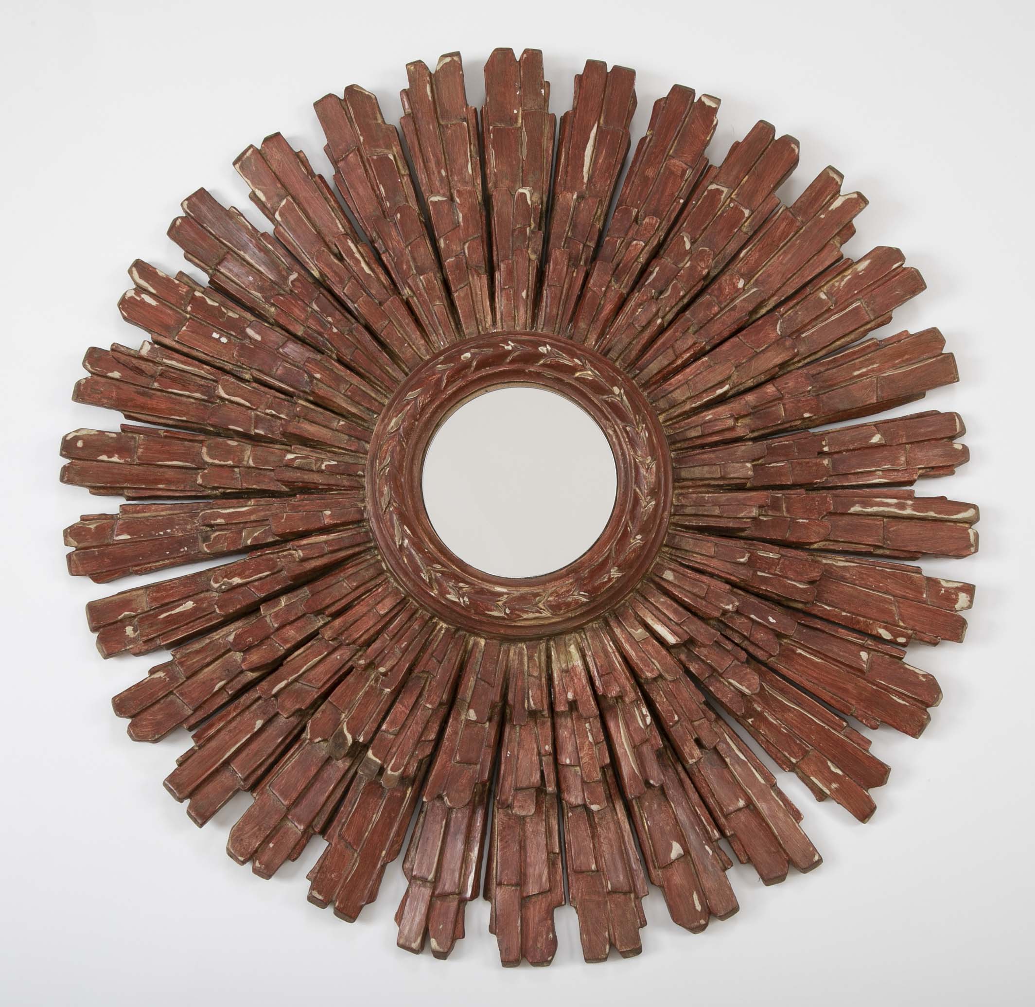 Italian Red Bol Starburst Mirror by Palladio