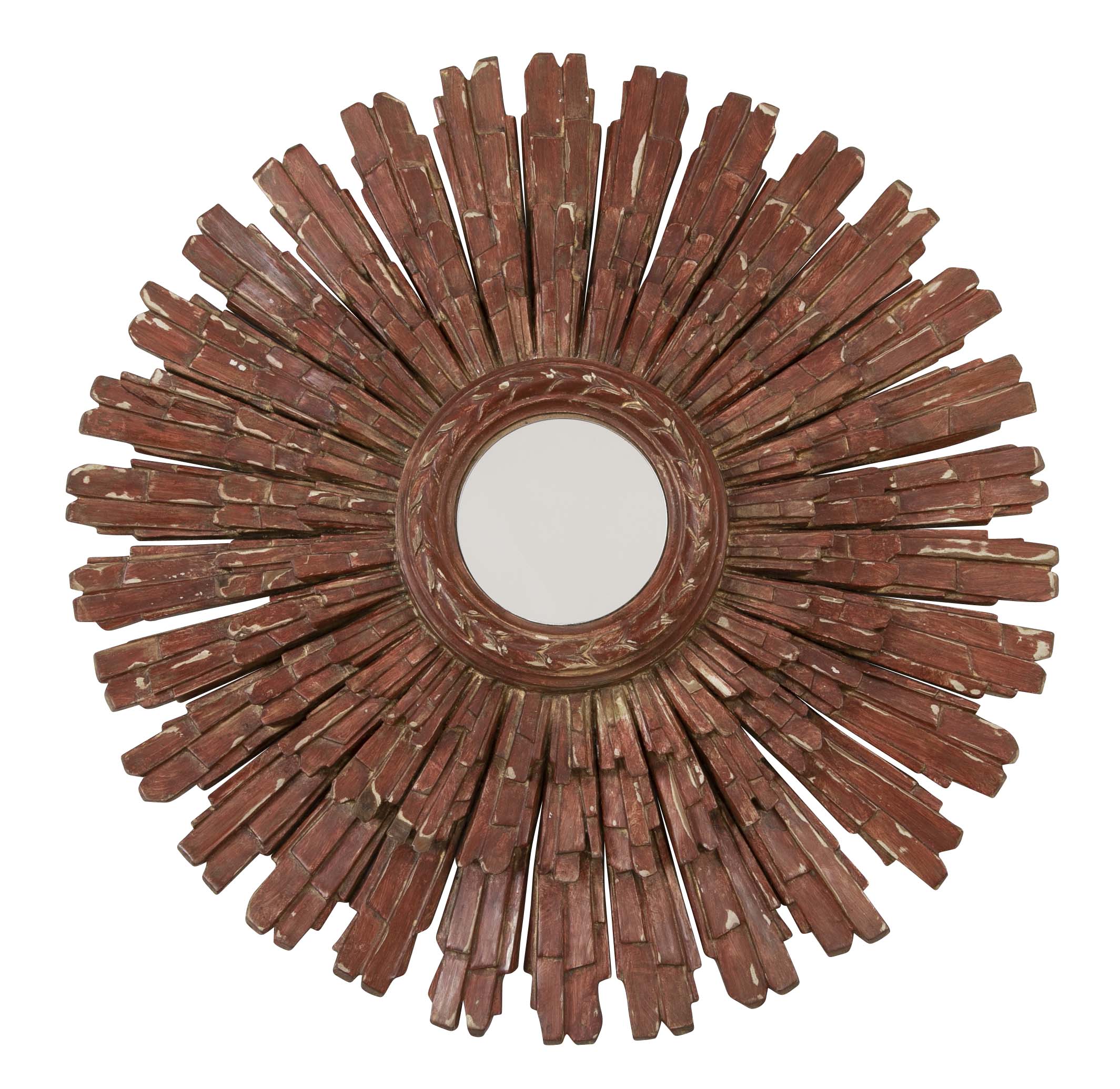 Italian Red Bol Starburst Mirror by Palladio