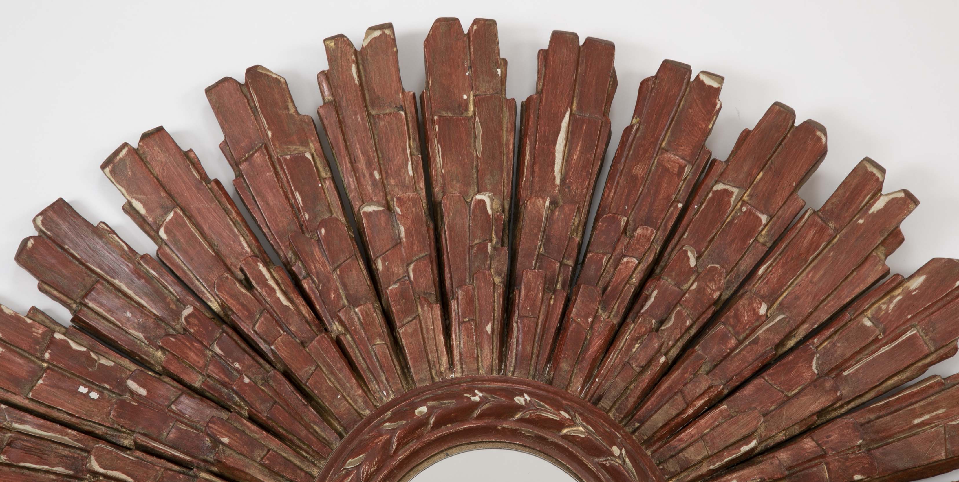 Italian Red Bol Starburst Mirror by Palladio