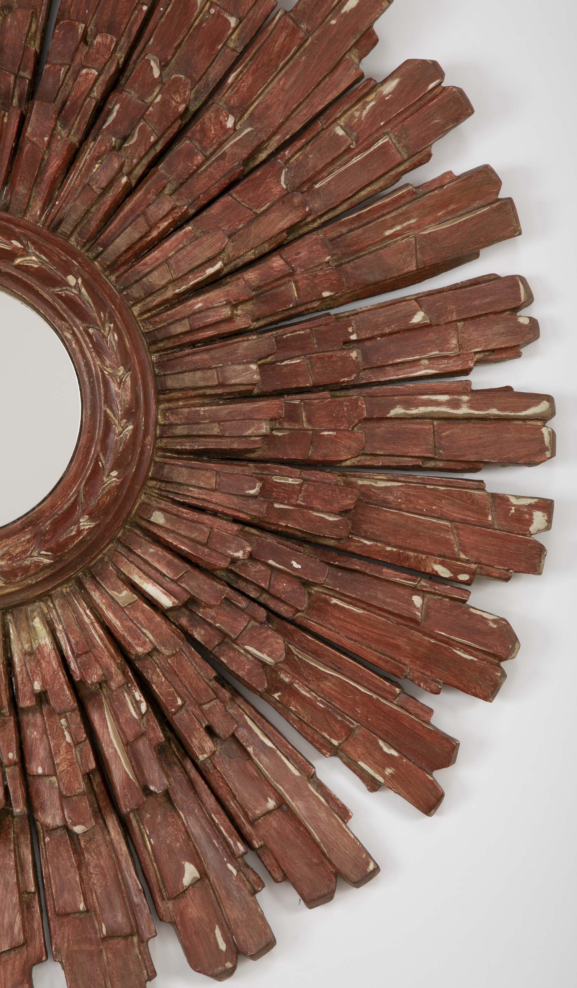 Italian Red Bol Starburst Mirror by Palladio