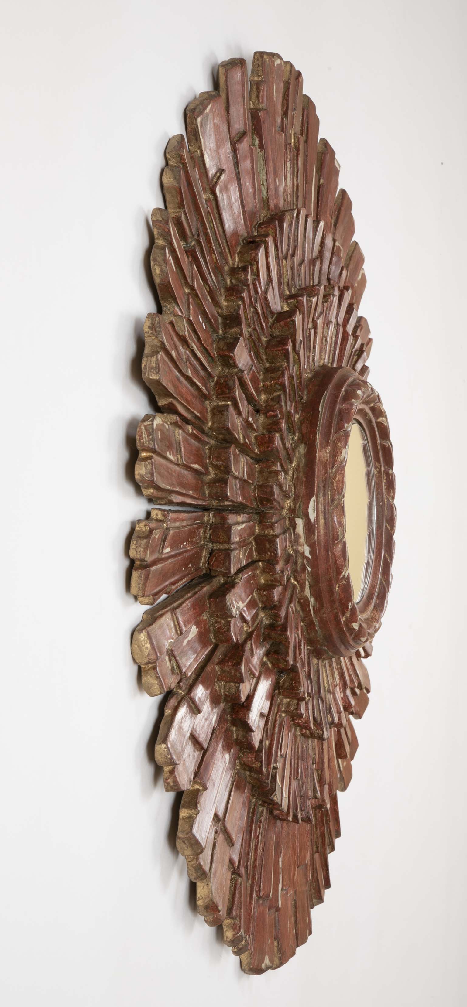 Italian Red Bol Starburst Mirror by Palladio