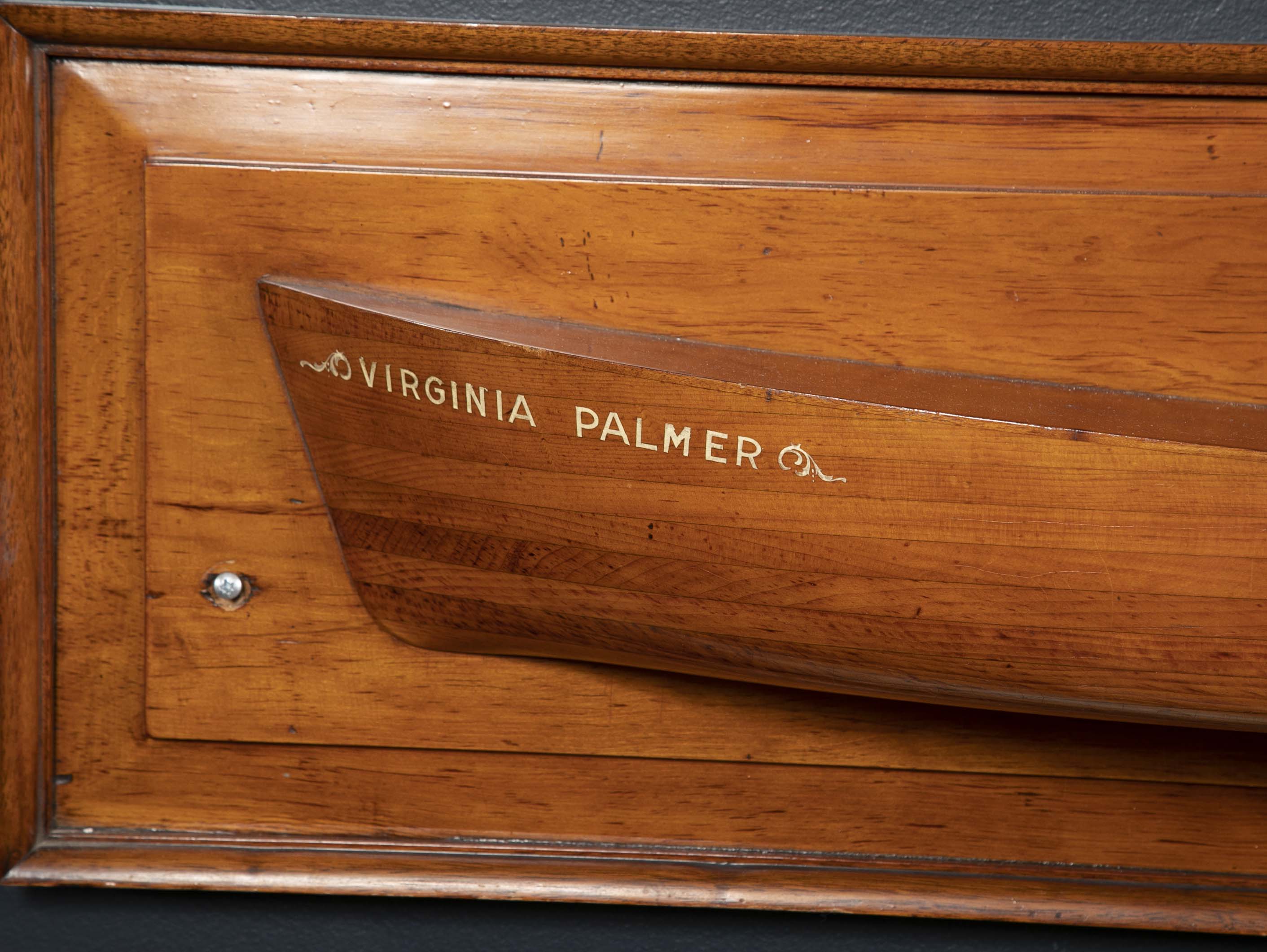 Shipyard Builder's Half Hull of the "Virginia Palmer", Thames Tow Boat Yard, New London, CT