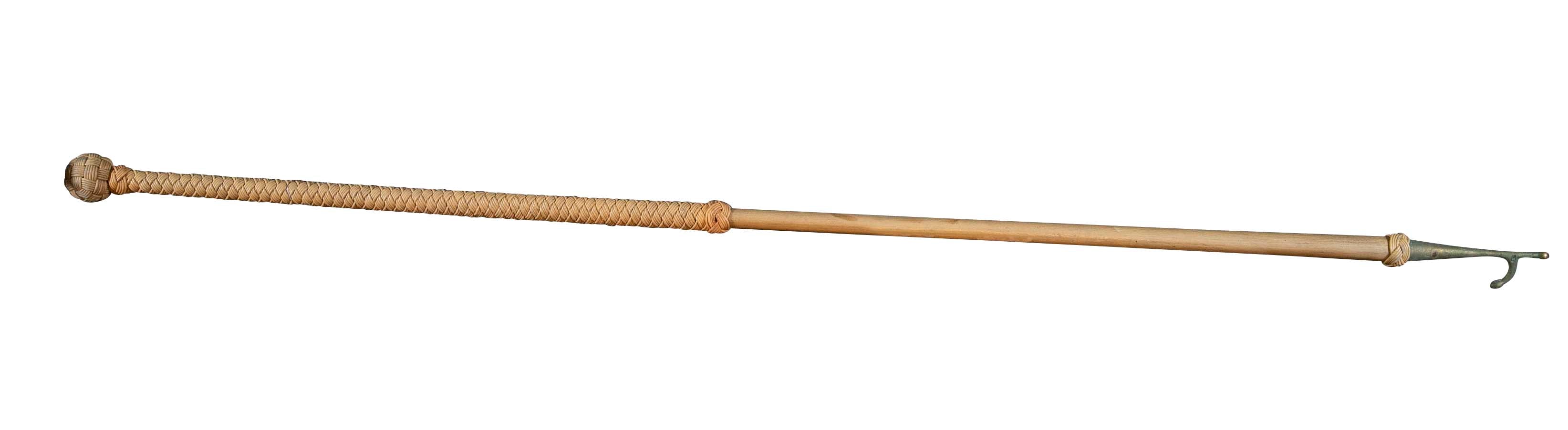 1920's Macrame and Bronze Boat Hook