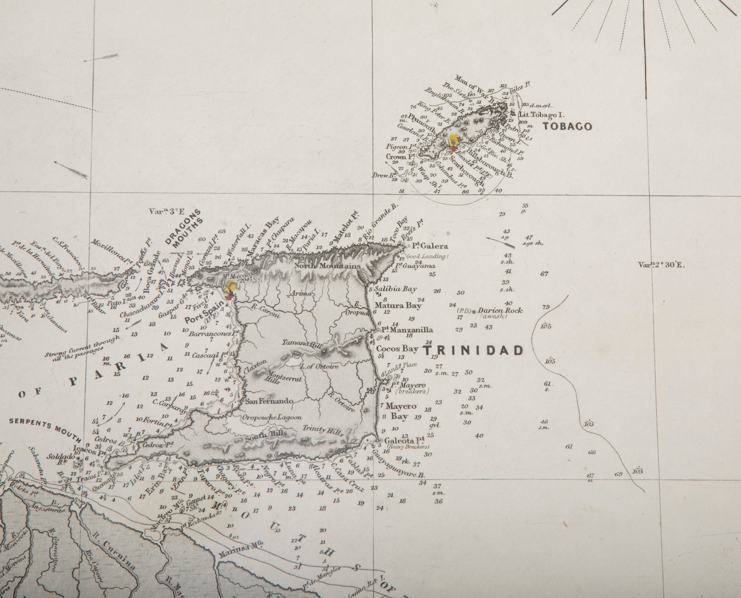 Rare Chart of the Caribbean Islands Published by James Imray & Son, London, 1866