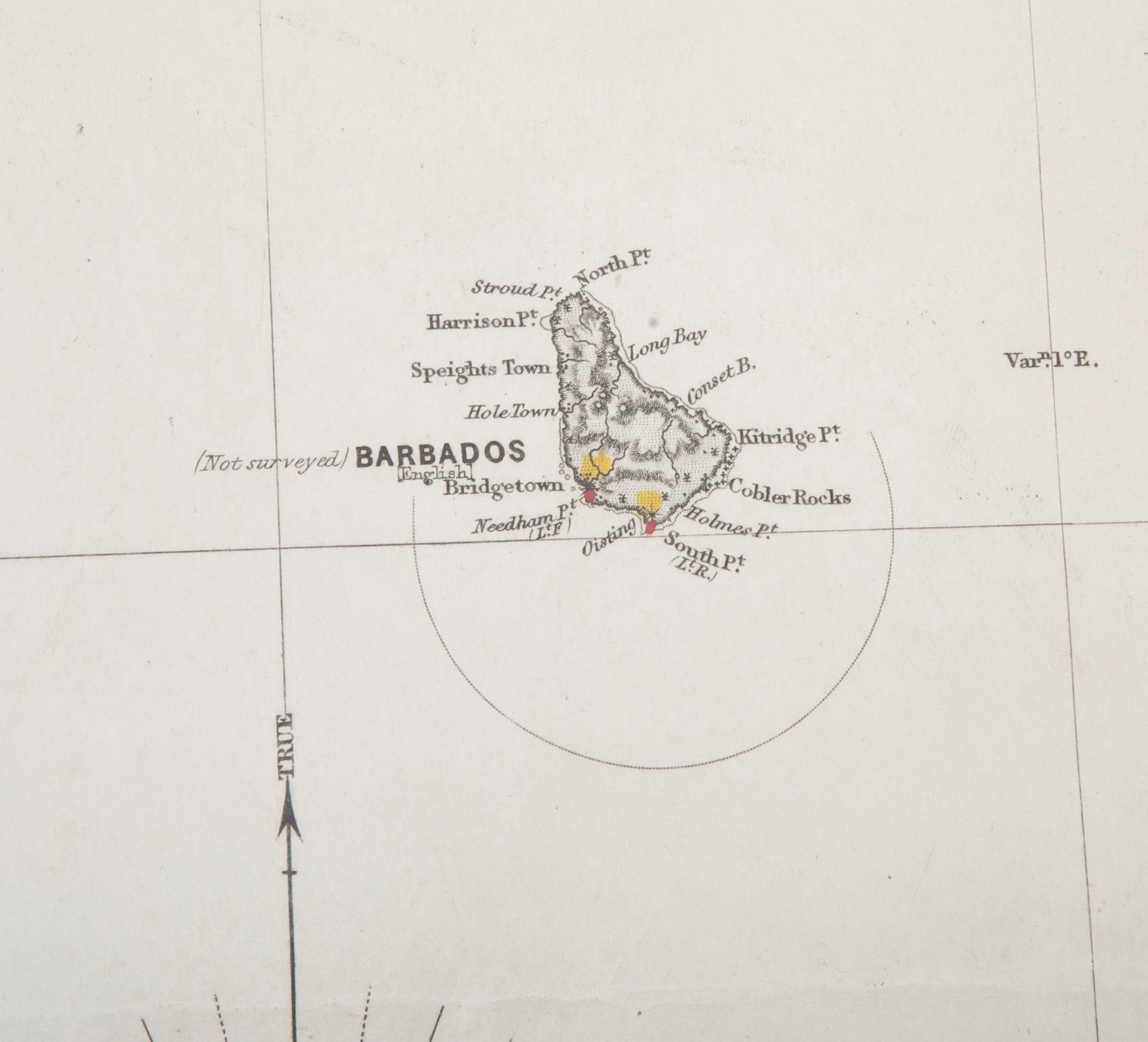 Rare Chart of the Caribbean Islands Published by James Imray & Son, London, 1866
