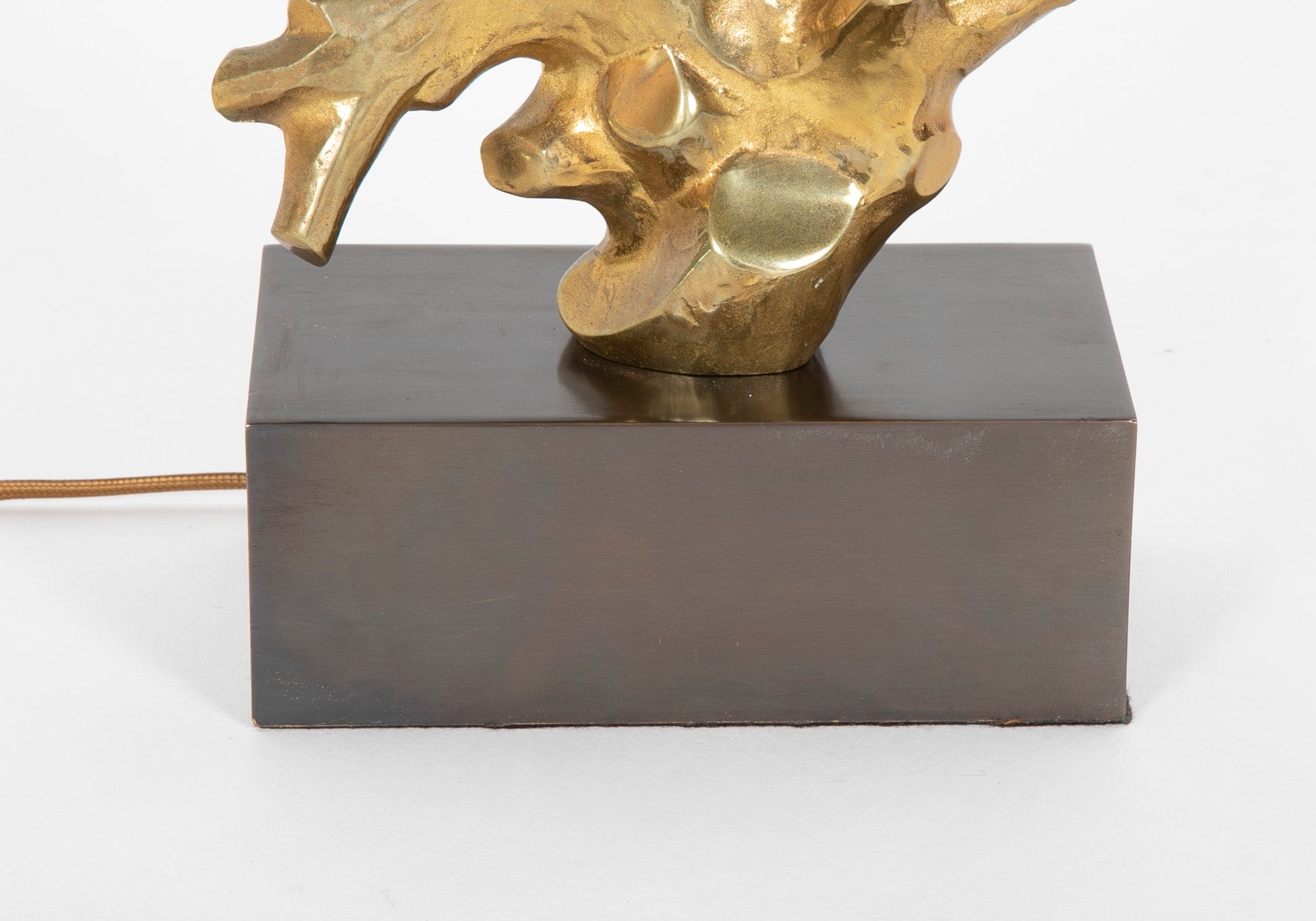 Coral Form Lamp on Bronze Base