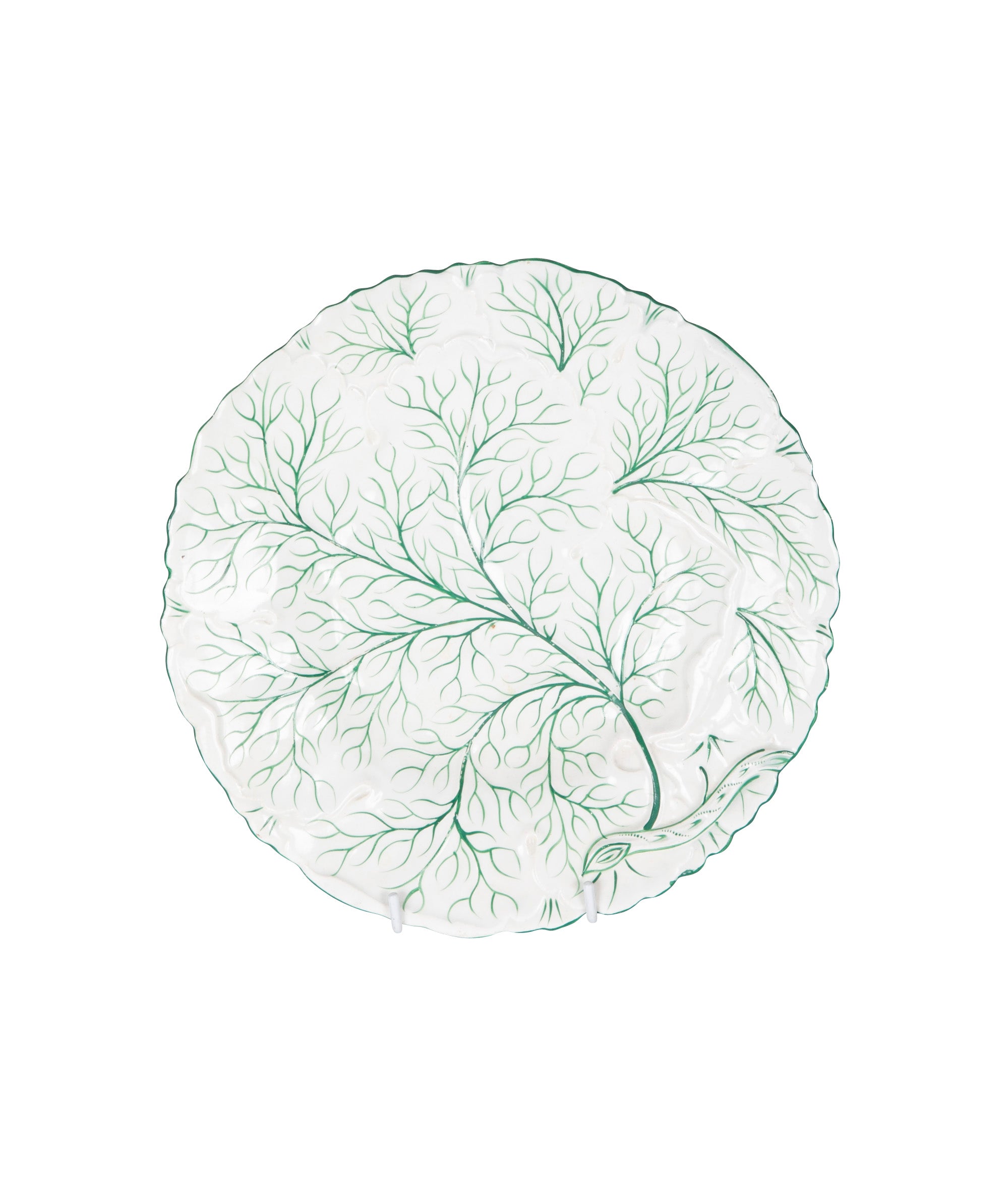 19th Century Continental Cabbage Ware Plate