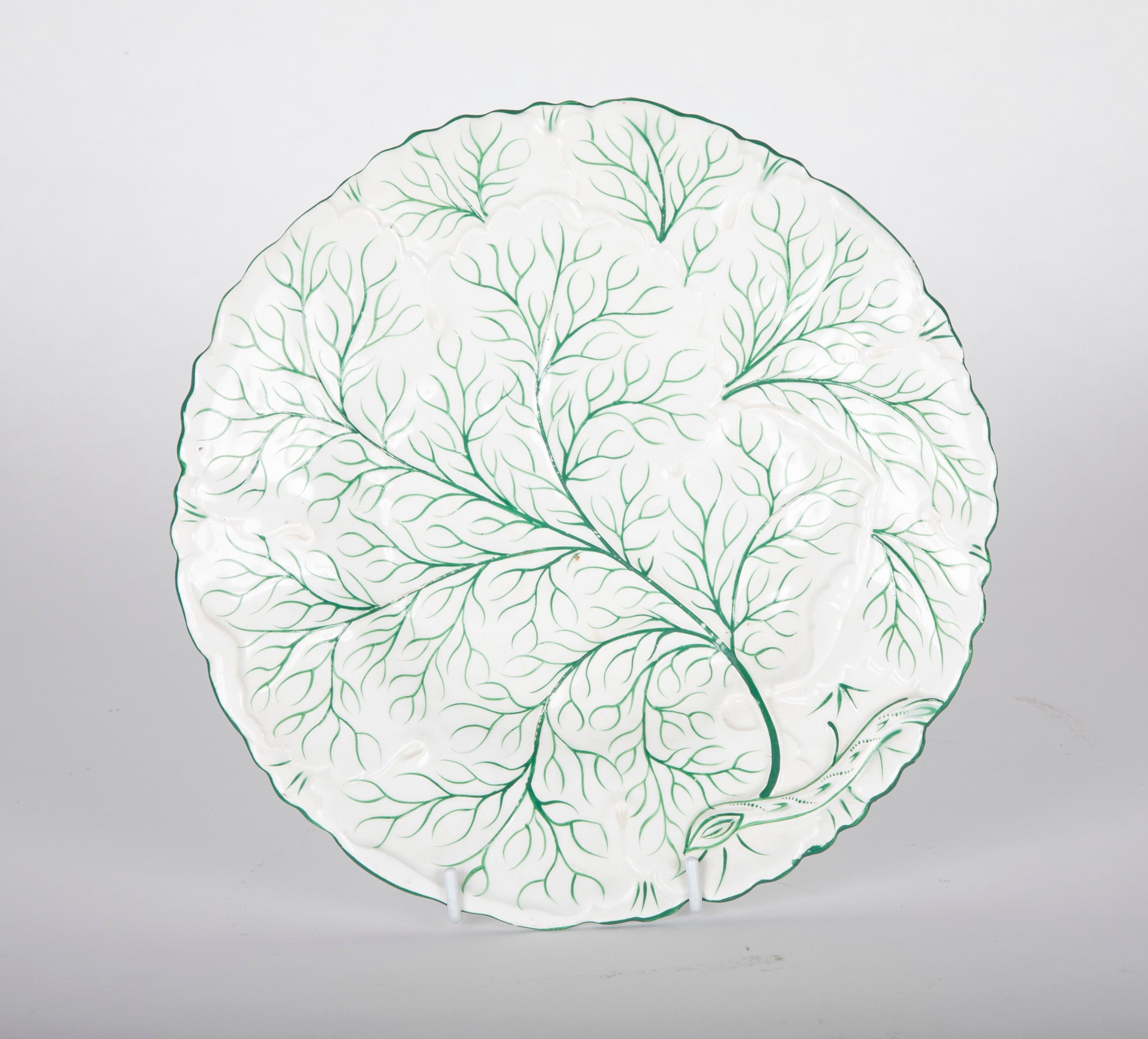 19th Century Continental Cabbage Ware Plate