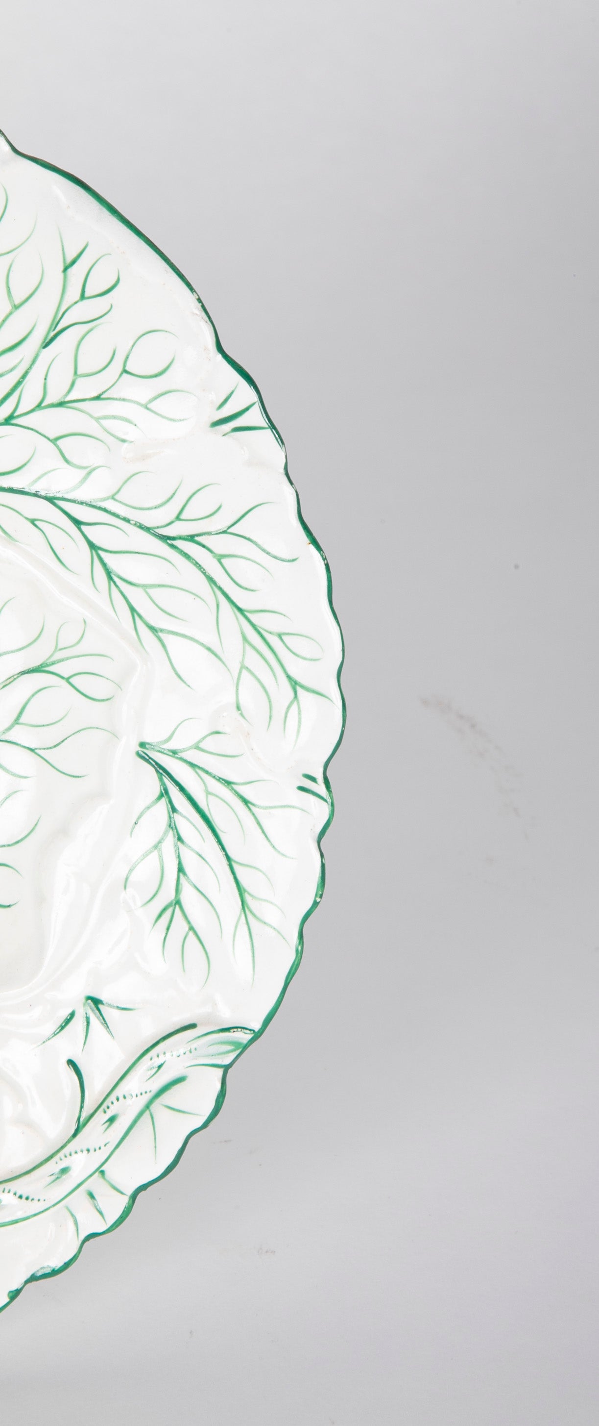 19th Century Continental Cabbage Ware Plate