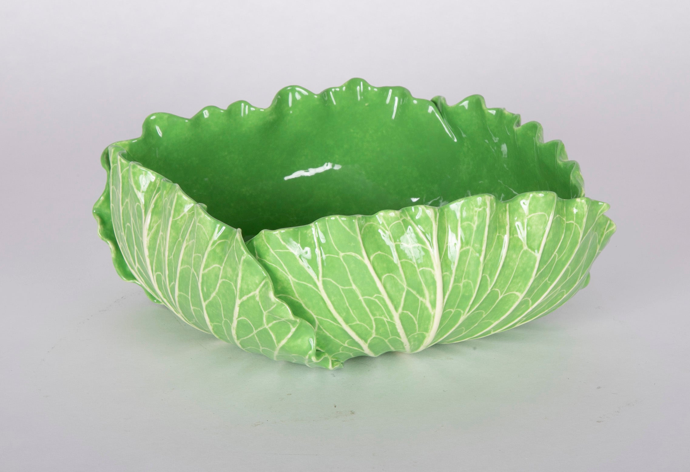 Square Ceramic Lettuce Ware Bowl by Dodie Thayer