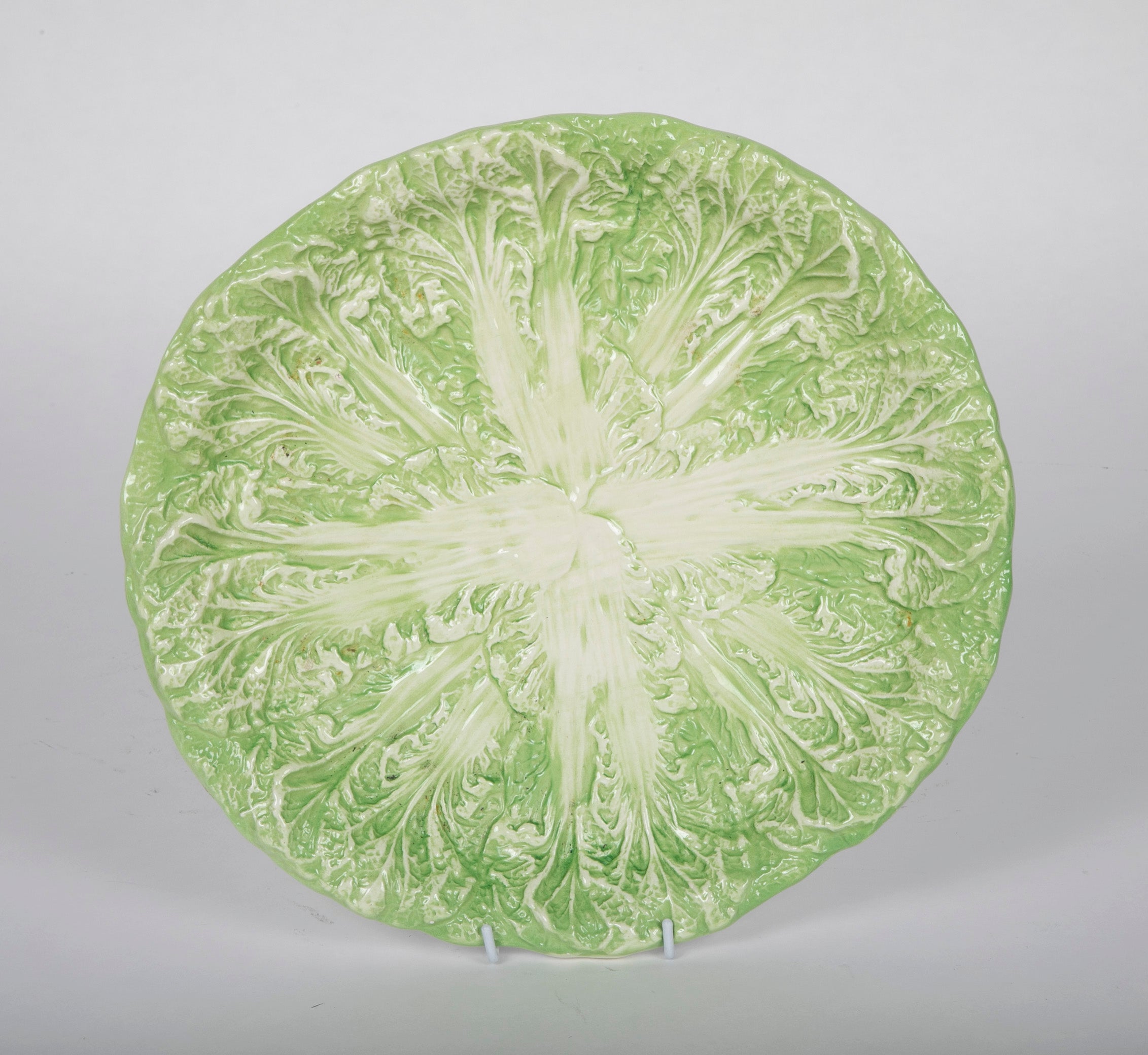 A 20th Century Continental Lettuce Ware Charger