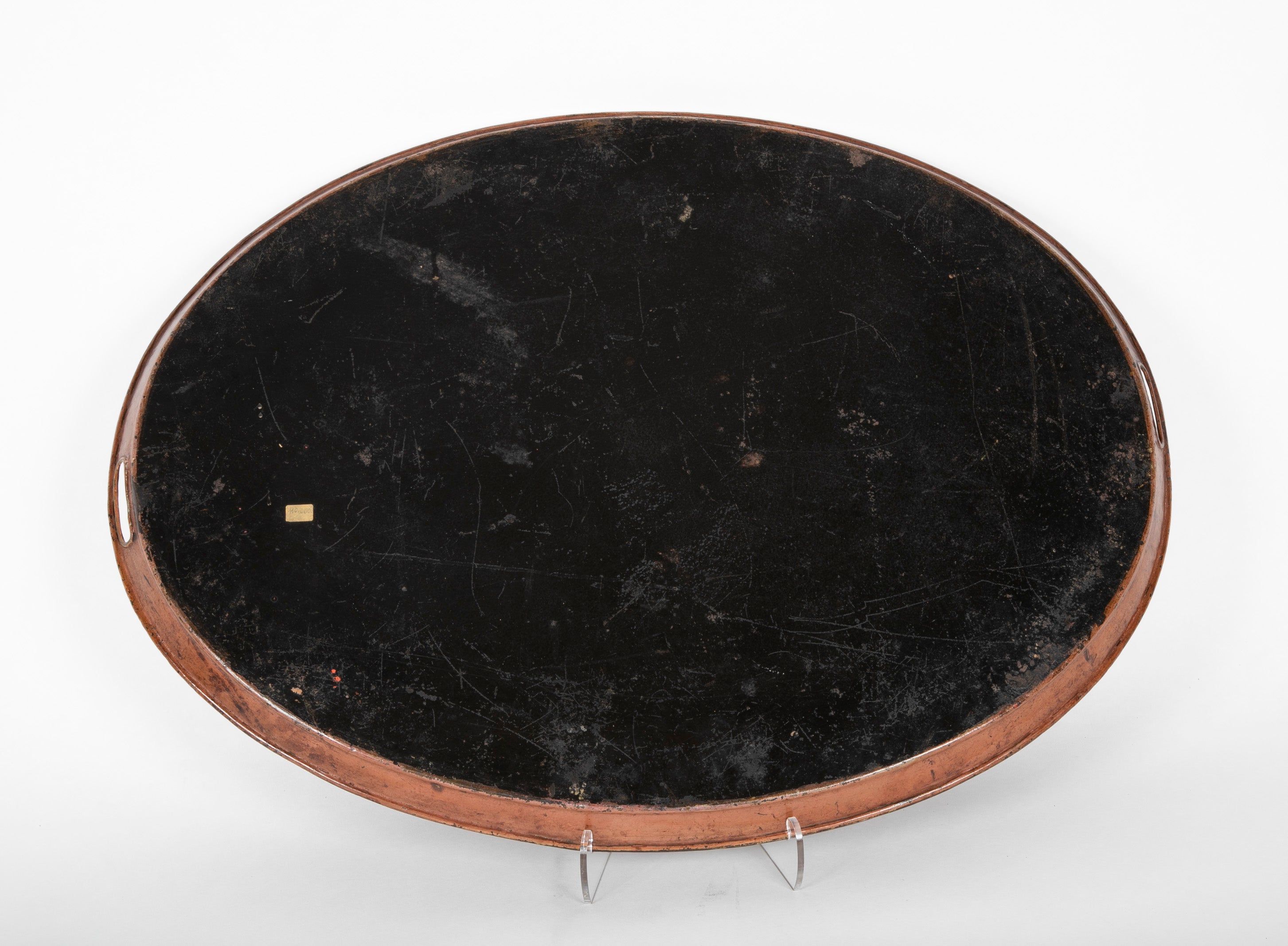 French Empire Oval Painted Tole Tray
