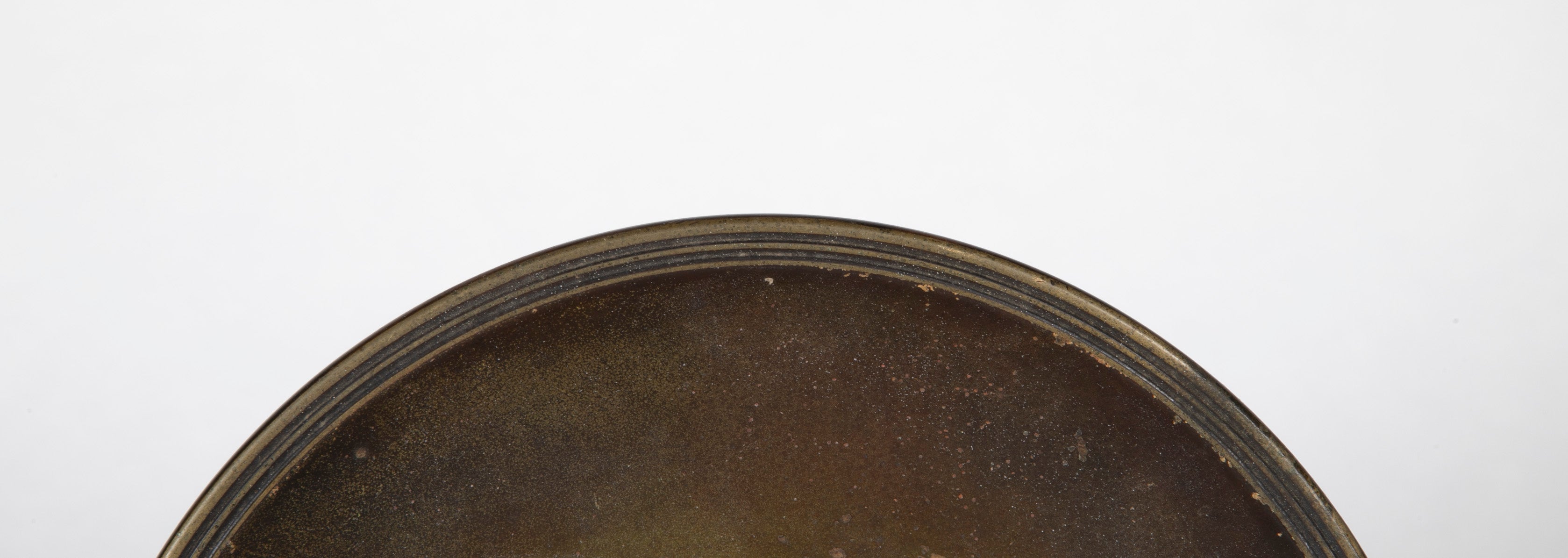A Just Andersen Bronze Dish with Incised Ring on Rim