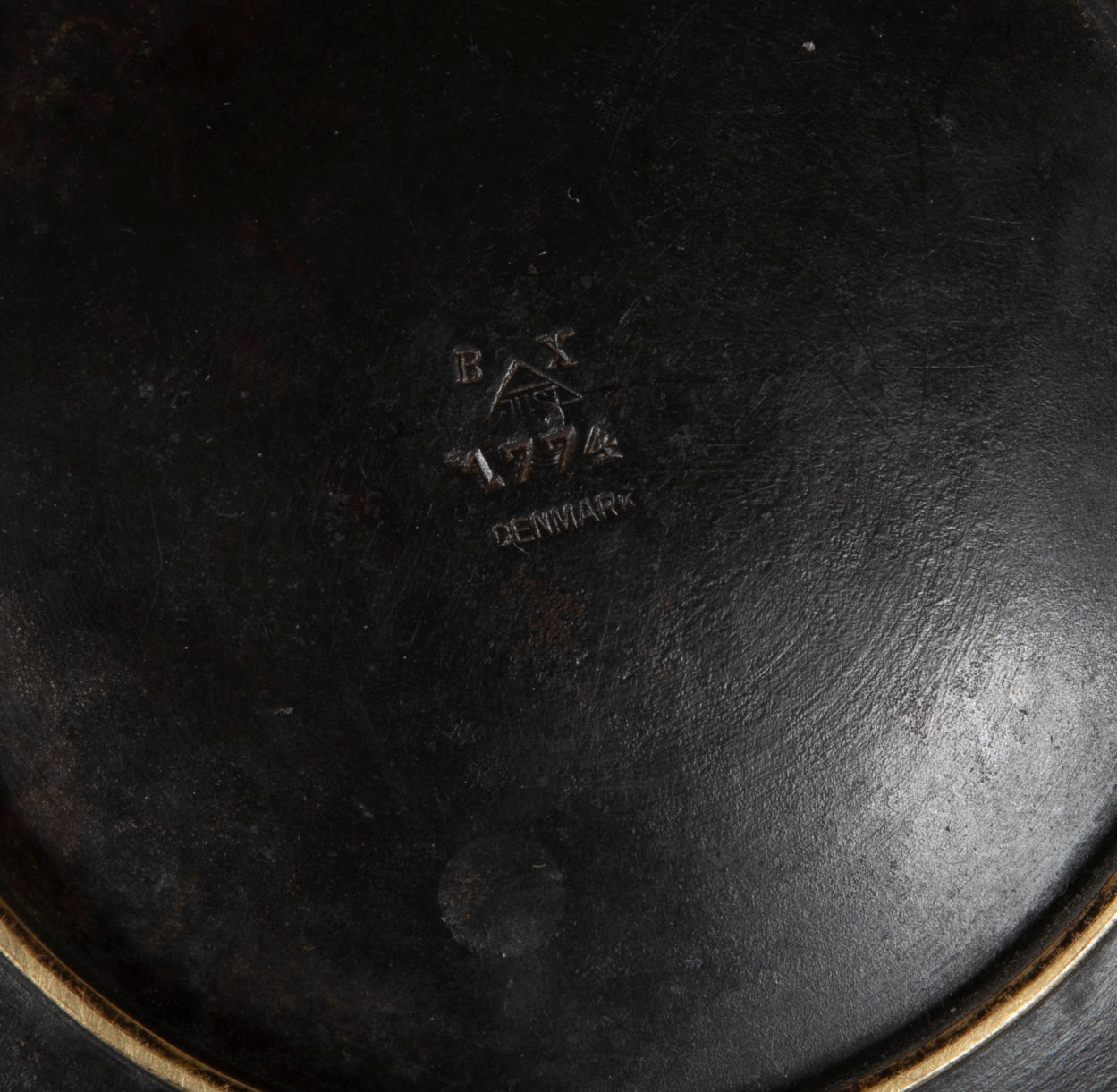 A Just Andersen Bronze Dish with Incised Ring on Rim