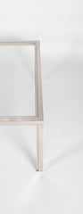 Large Modern Steel and Glass Coffee Table in the Manner of Romeo Rega