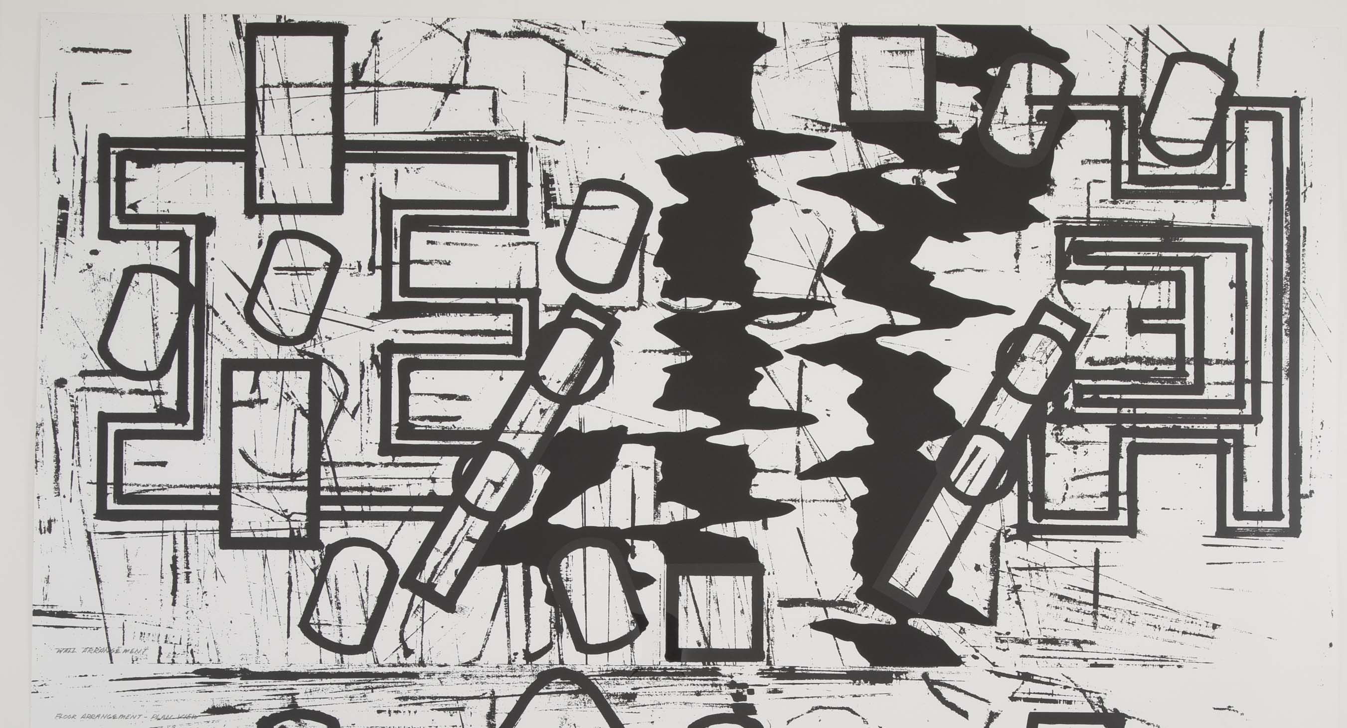 "New York" Screenprint by Barry le Va from the Portfolio "Four x Four x Four"