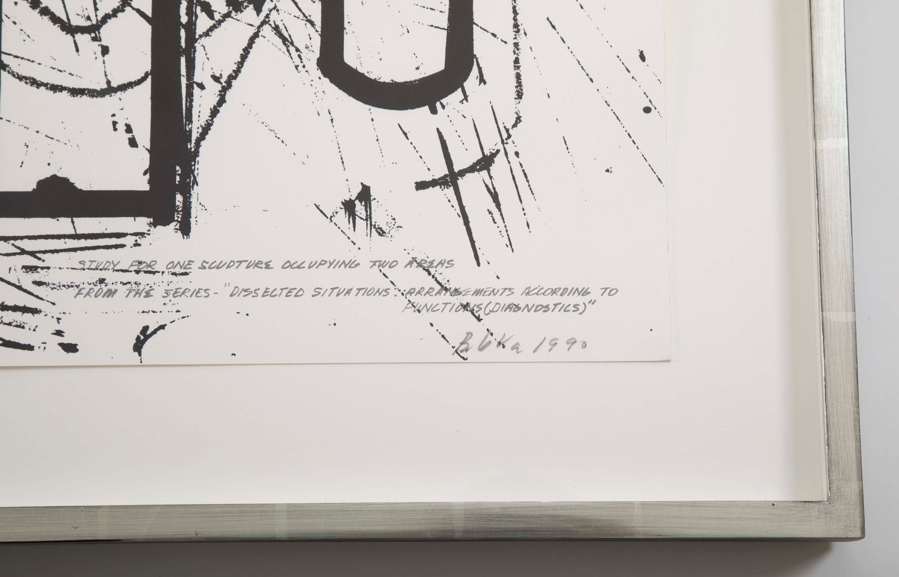"New York" Screenprint by Barry le Va from the Portfolio "Four x Four x Four"