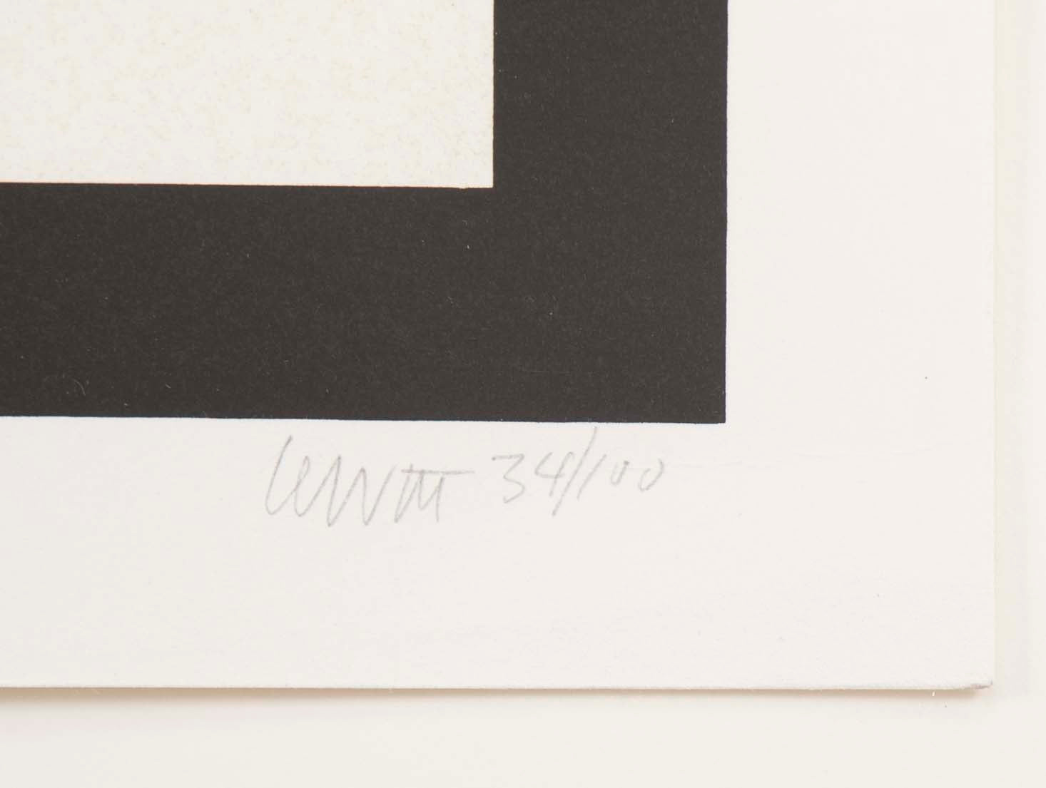 A Screenprint by Sol Lewitt from the Portfolio "Four x Four x Four"