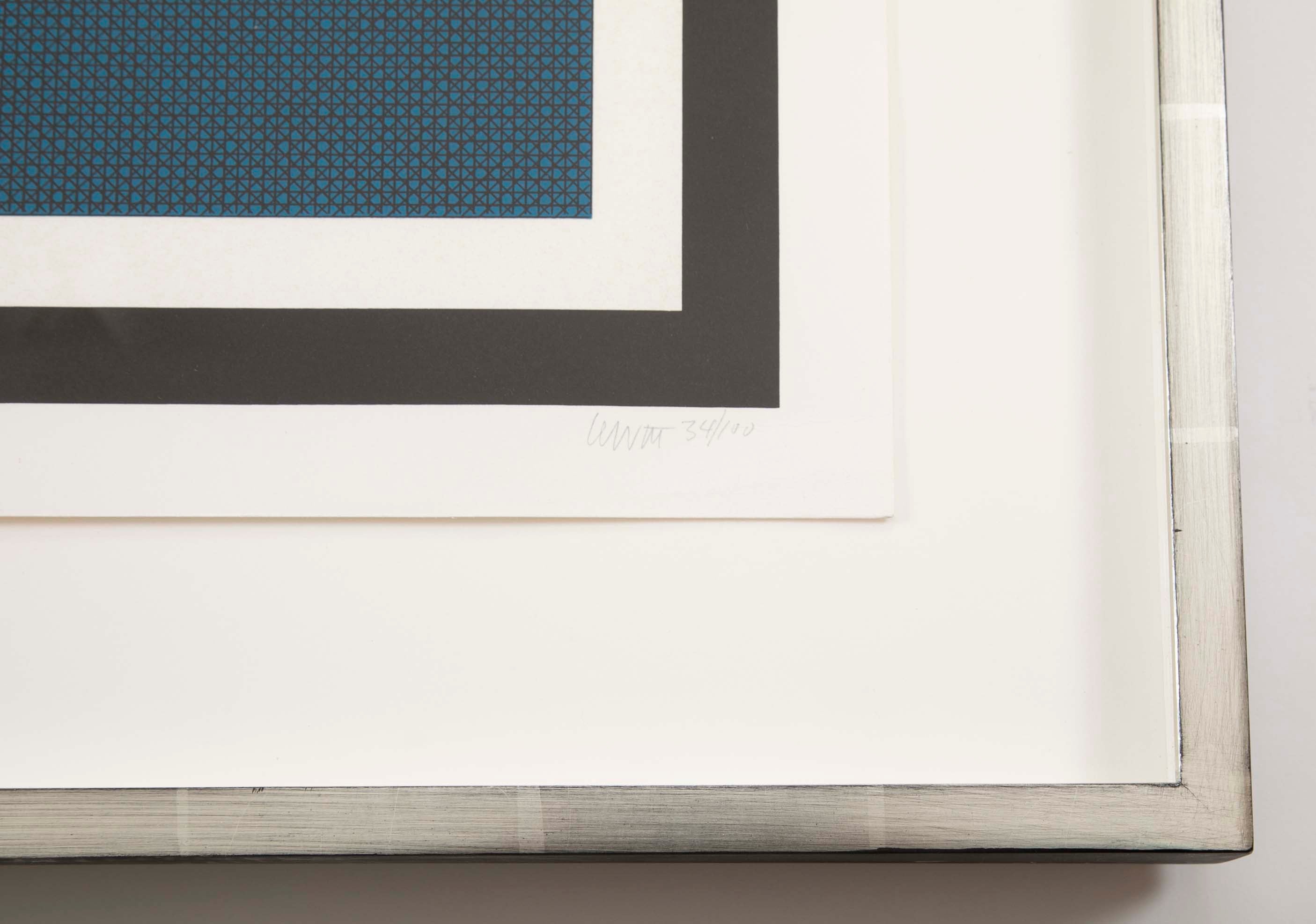 A Screenprint by Sol Lewitt from the Portfolio "Four x Four x Four"