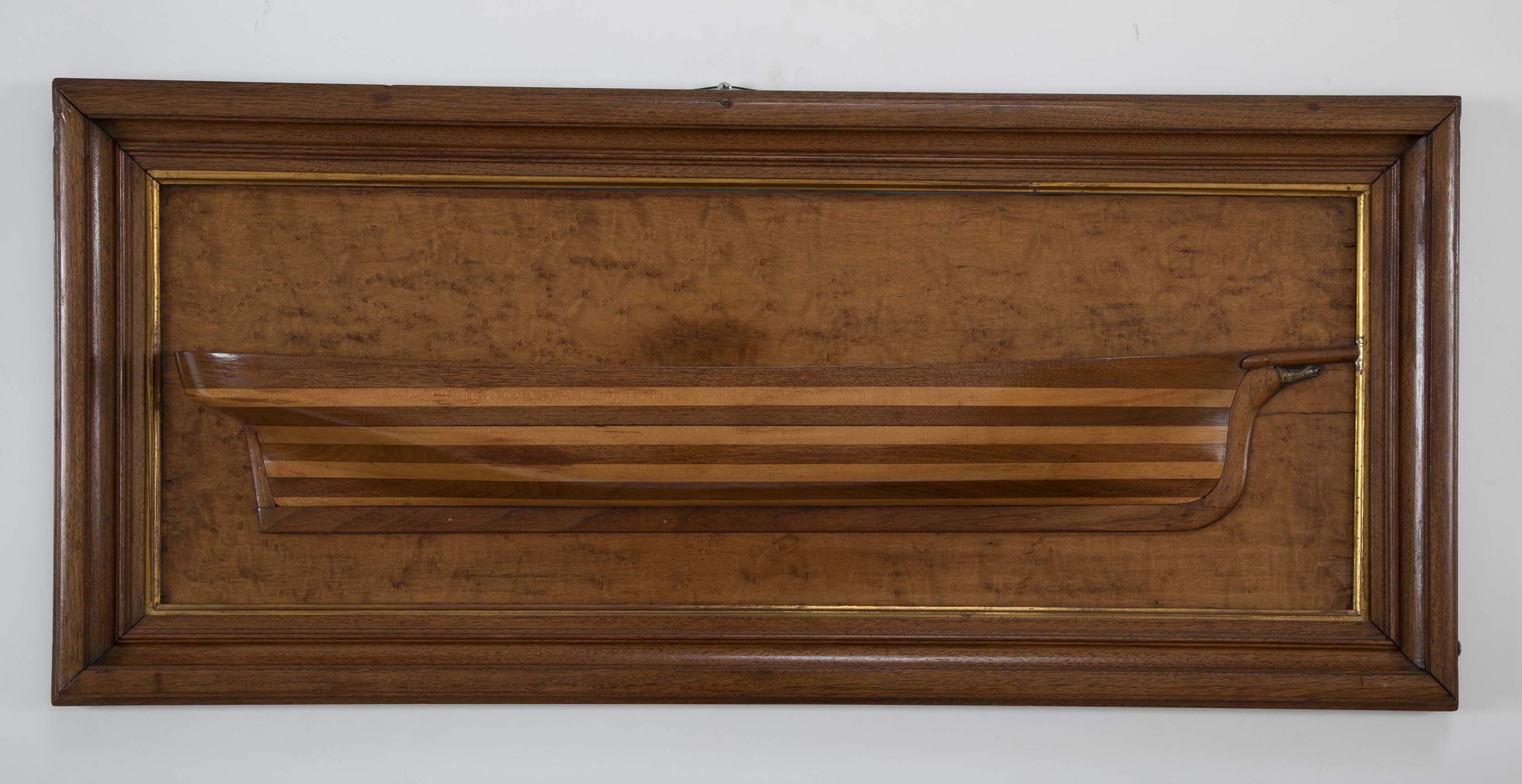 An Exceptional Mounted Builder's Presentation Half Hull Model