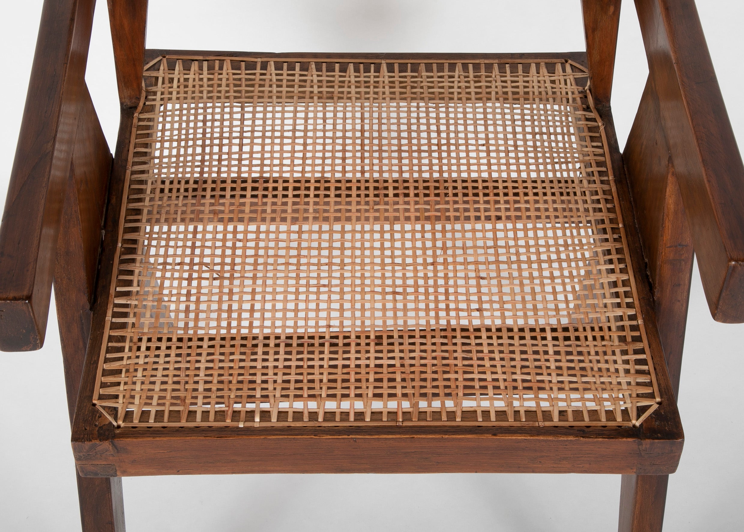 Pair of Original Pierre Jeanneret Office Chairs with 'X' Leg