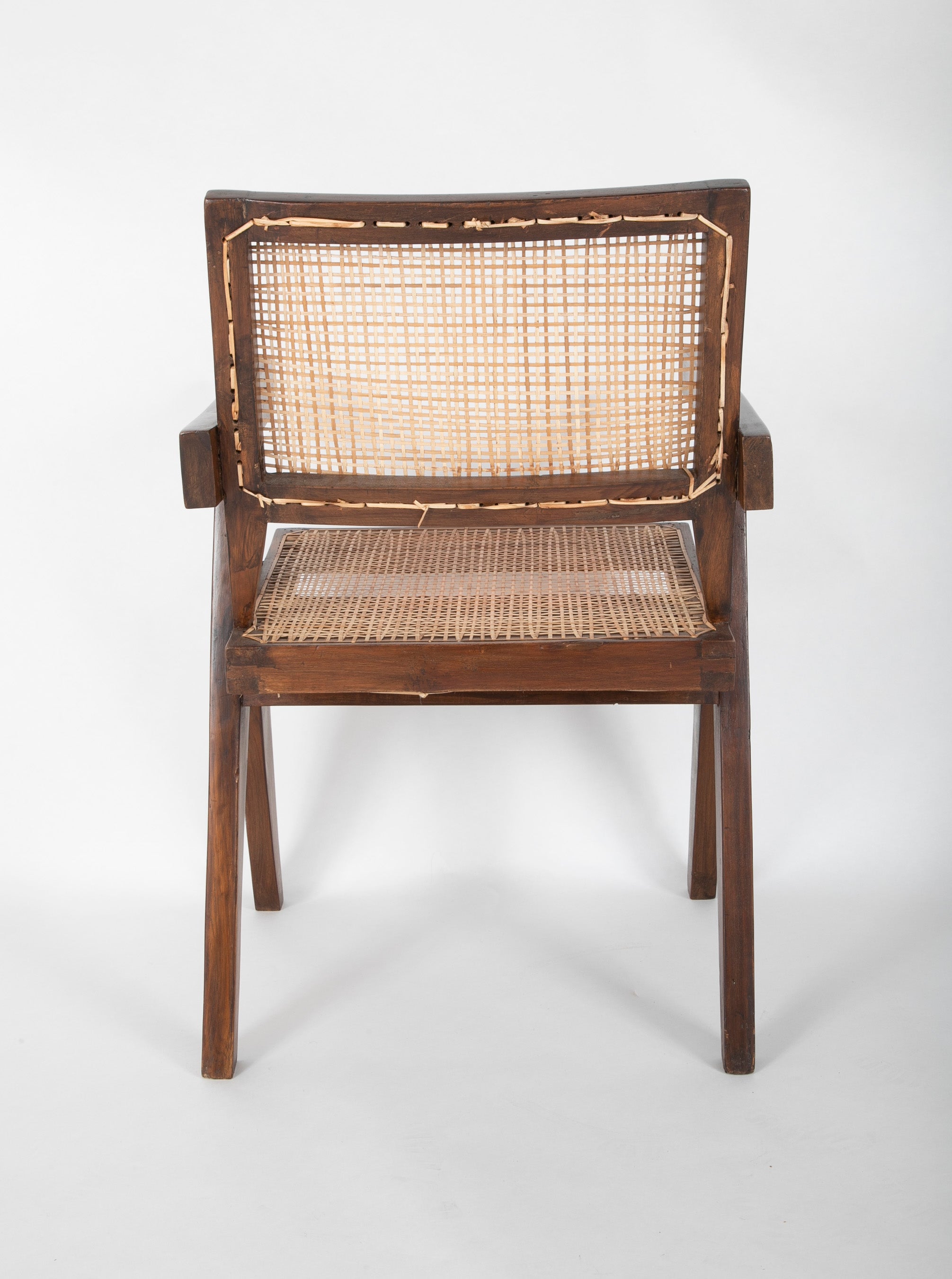 Pair of Original Pierre Jeanneret Office Chairs with 'X' Leg