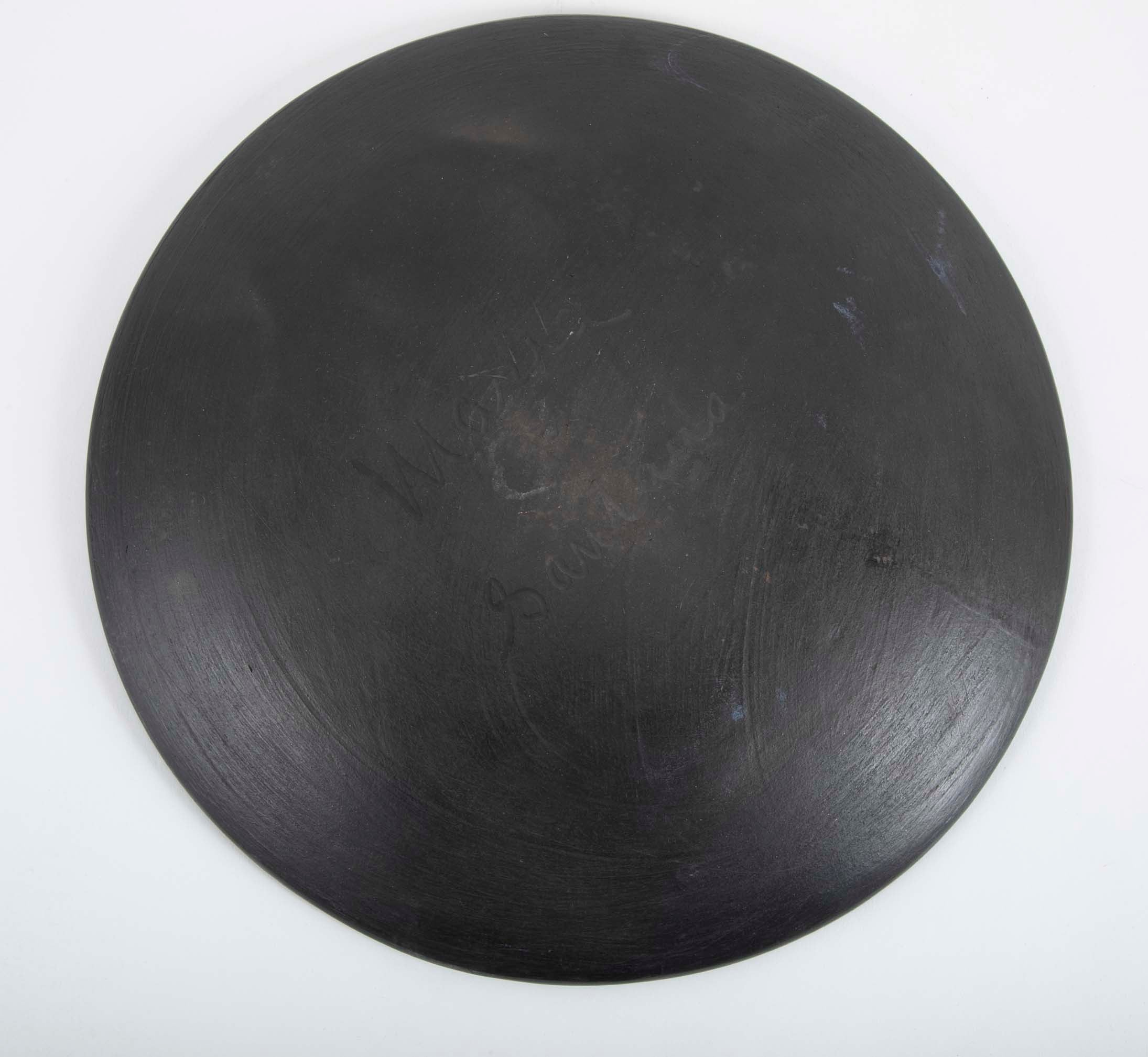 Large Blackware Charger by Maria and Santana Martinez, 'San Ildefonso'