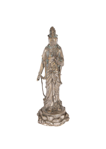 Large Late 19th Century Standing Chinese Guanyin