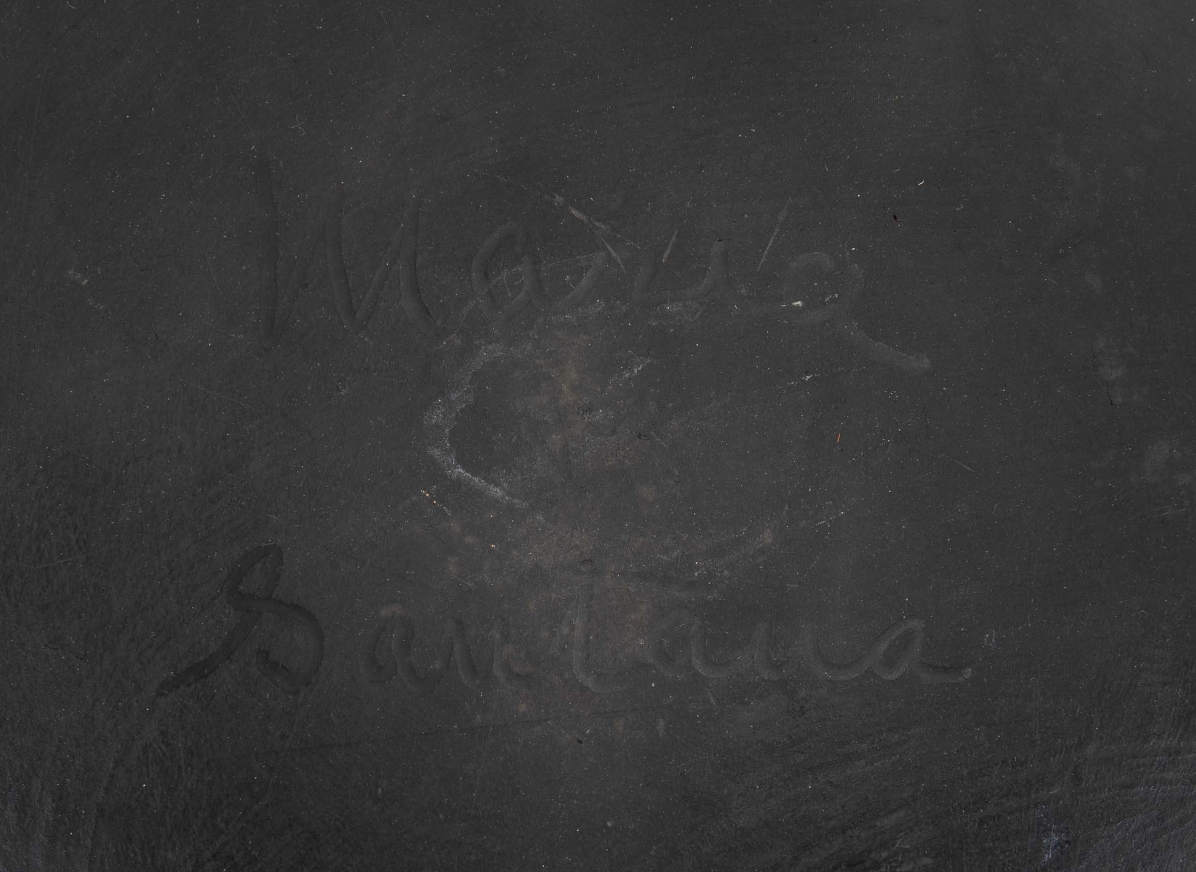 Large Blackware Charger by Maria and Santana Martinez, 'San Ildefonso'