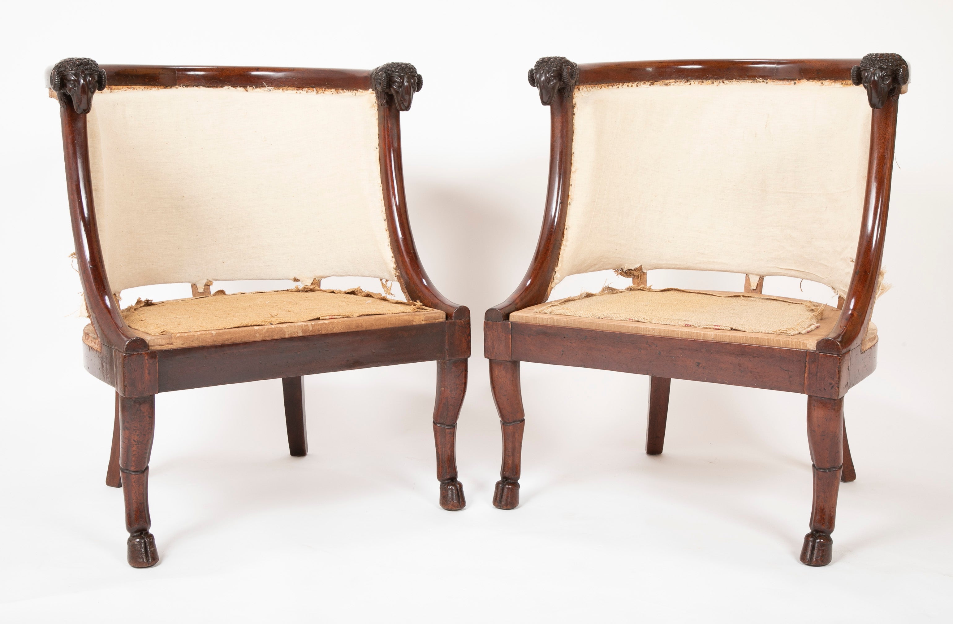 Very Fine Pair of French Empire Armchairs Attributed to Jacob Desmalter