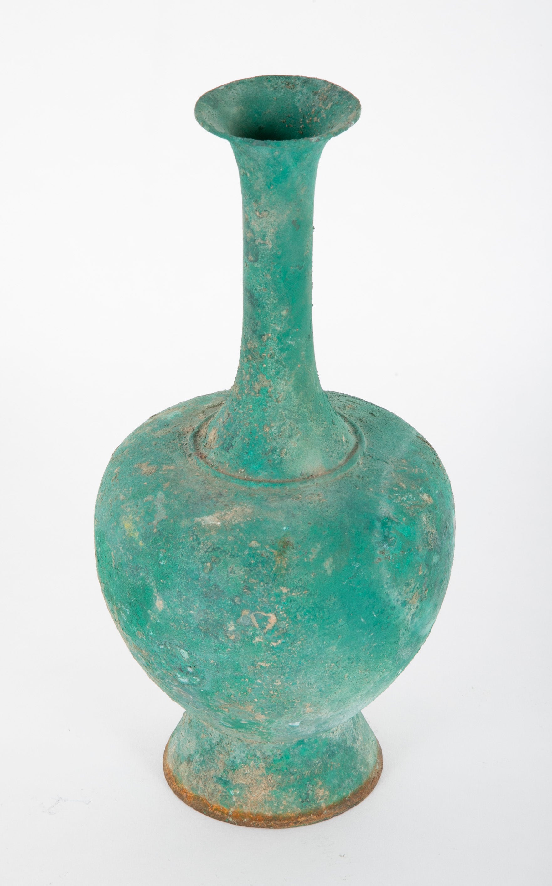 Tang Dynasty Vessel with Bright Verdigris Patina