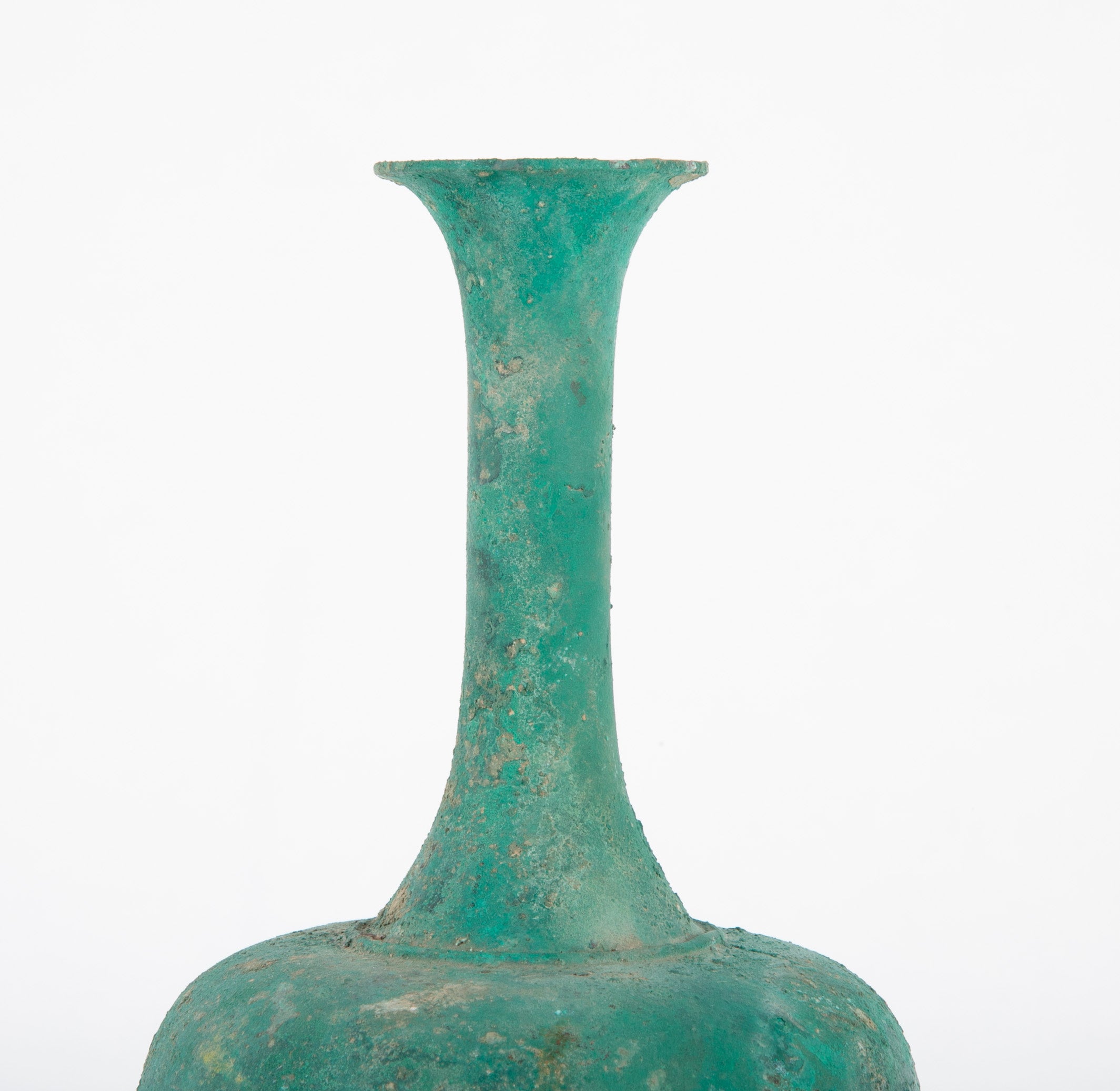 Tang Dynasty Vessel with Bright Verdigris Patina