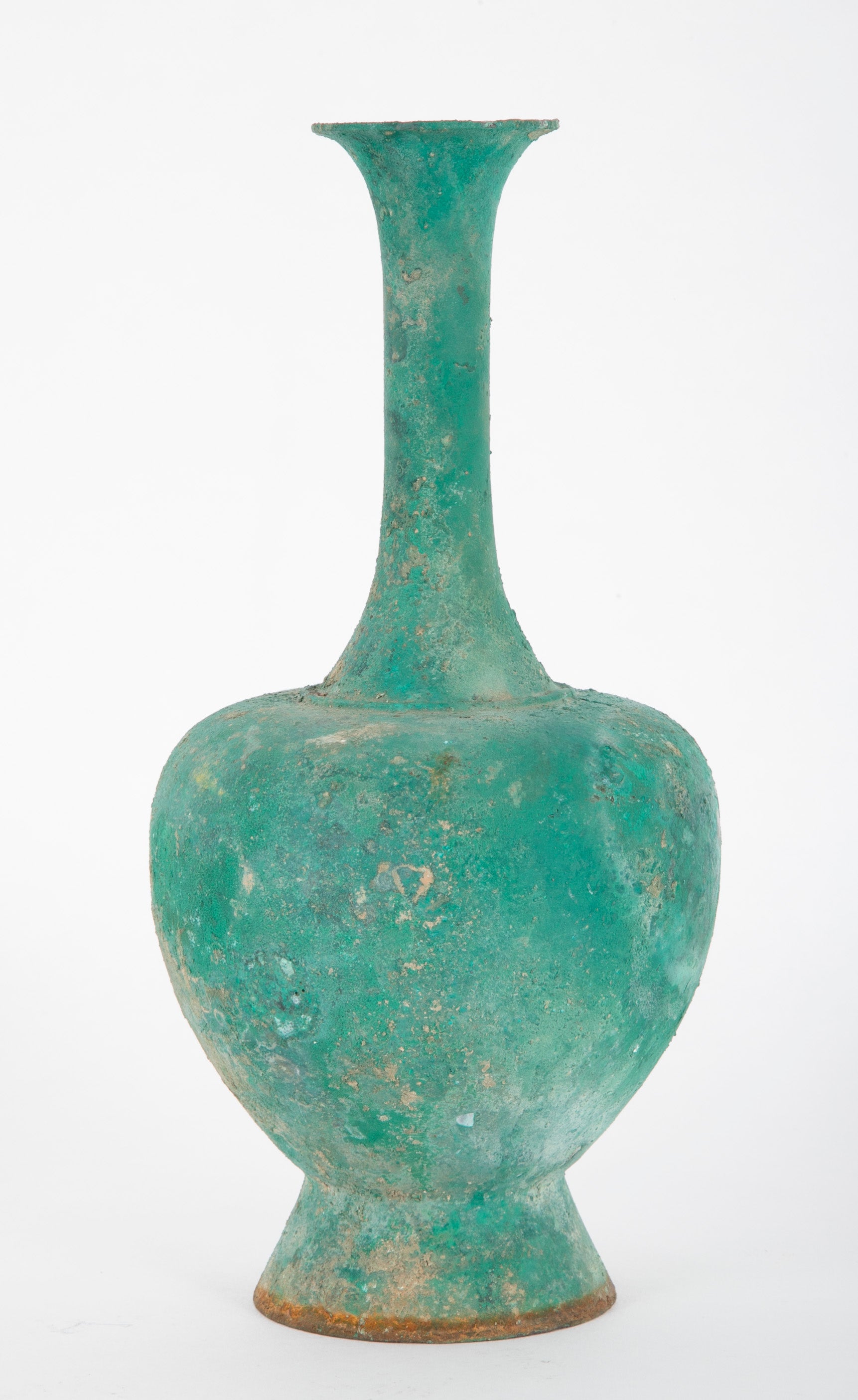 Tang Dynasty Vessel with Bright Verdigris Patina