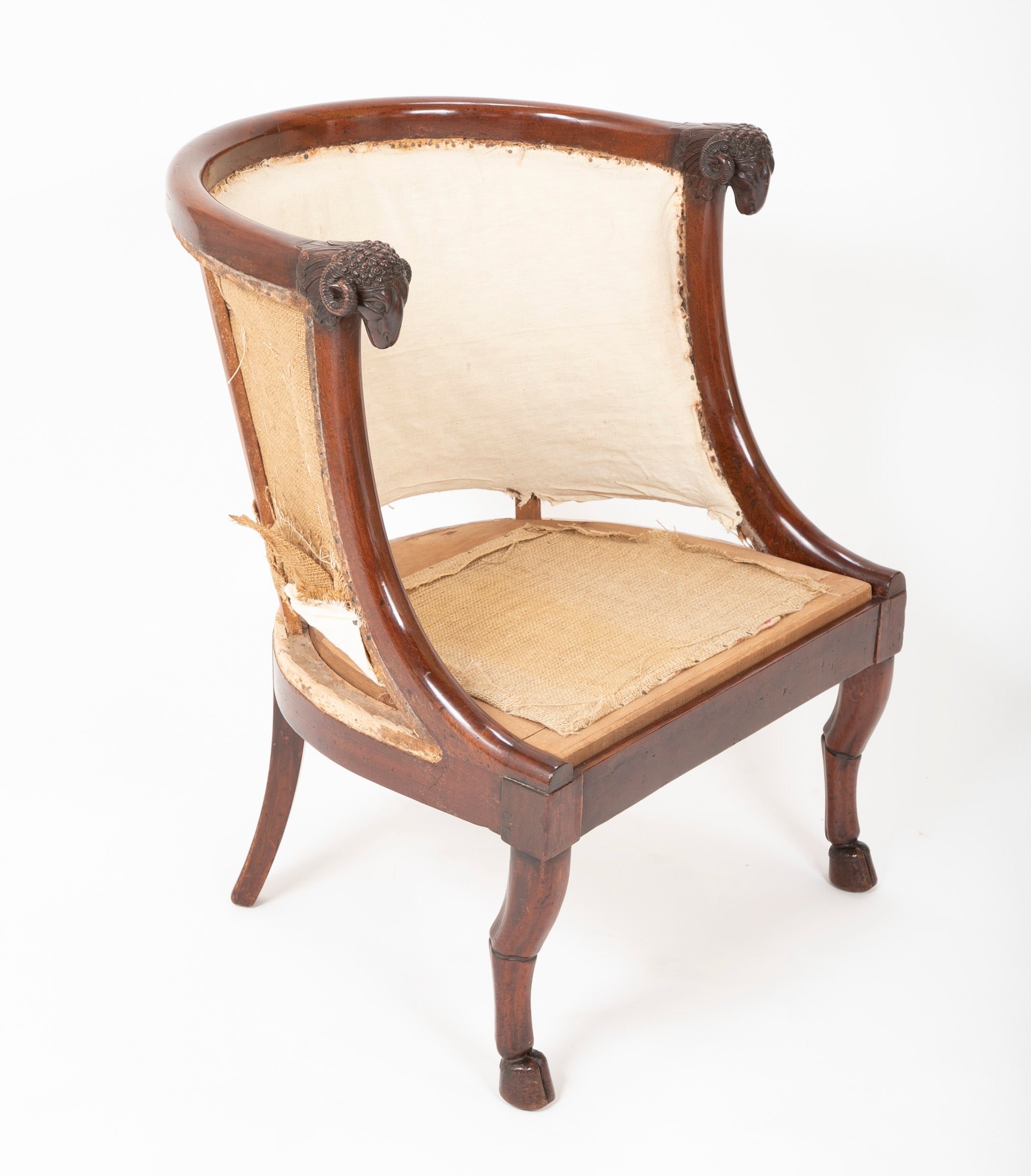 Very Fine Pair of French Empire Armchairs Attributed to Jacob Desmalter