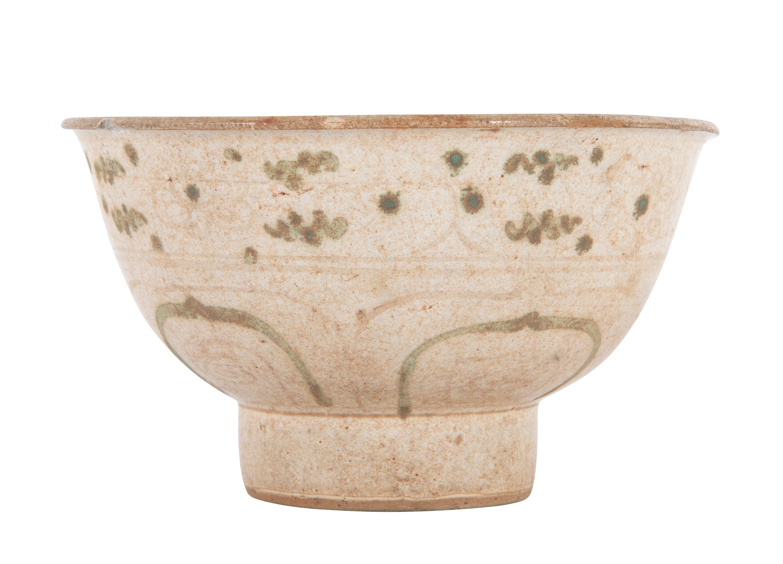 15th Century Thai Sawankhalok Hand Made Pottery Bowl