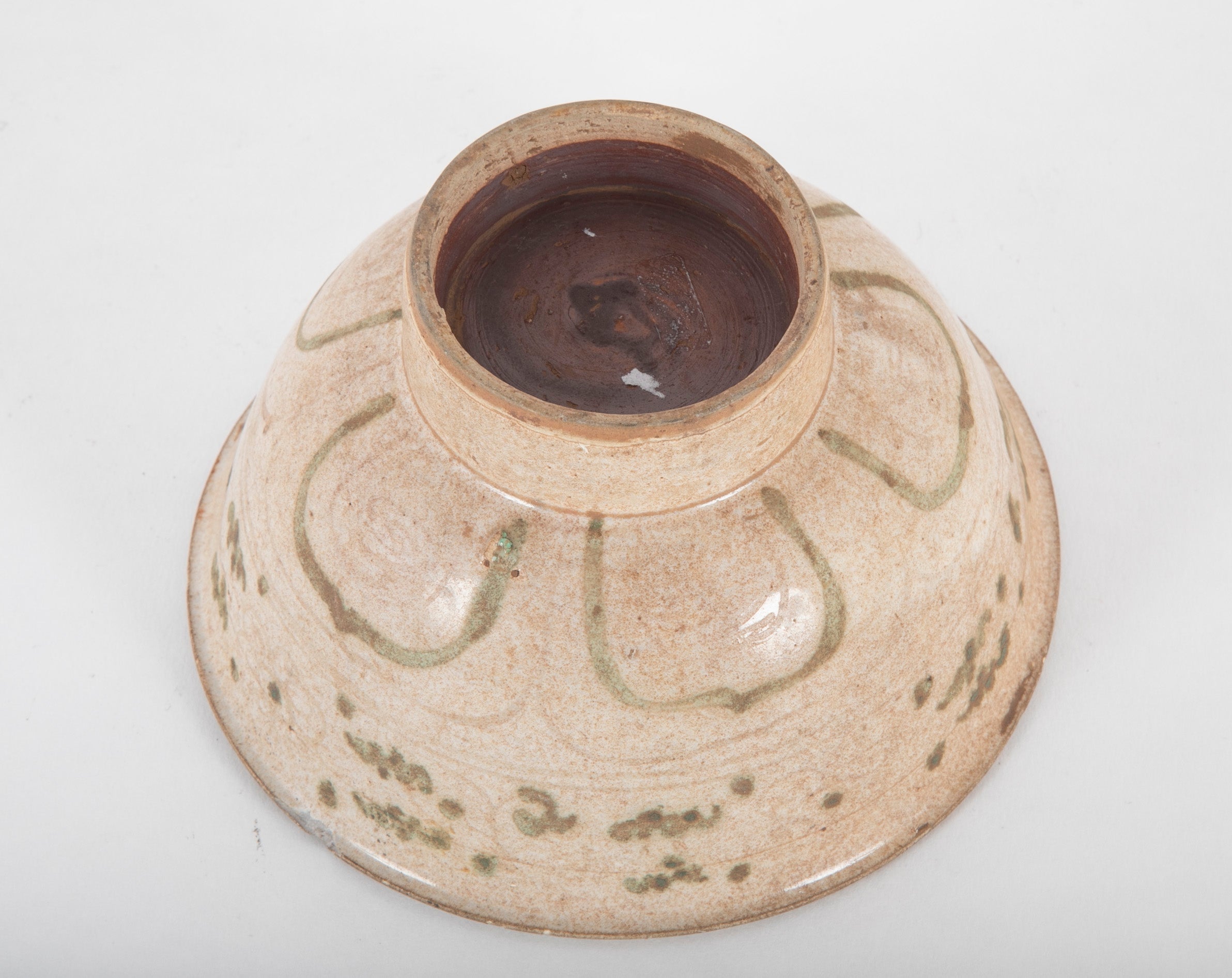 15th Century Thai Sawankhalok Hand Made Pottery Bowl