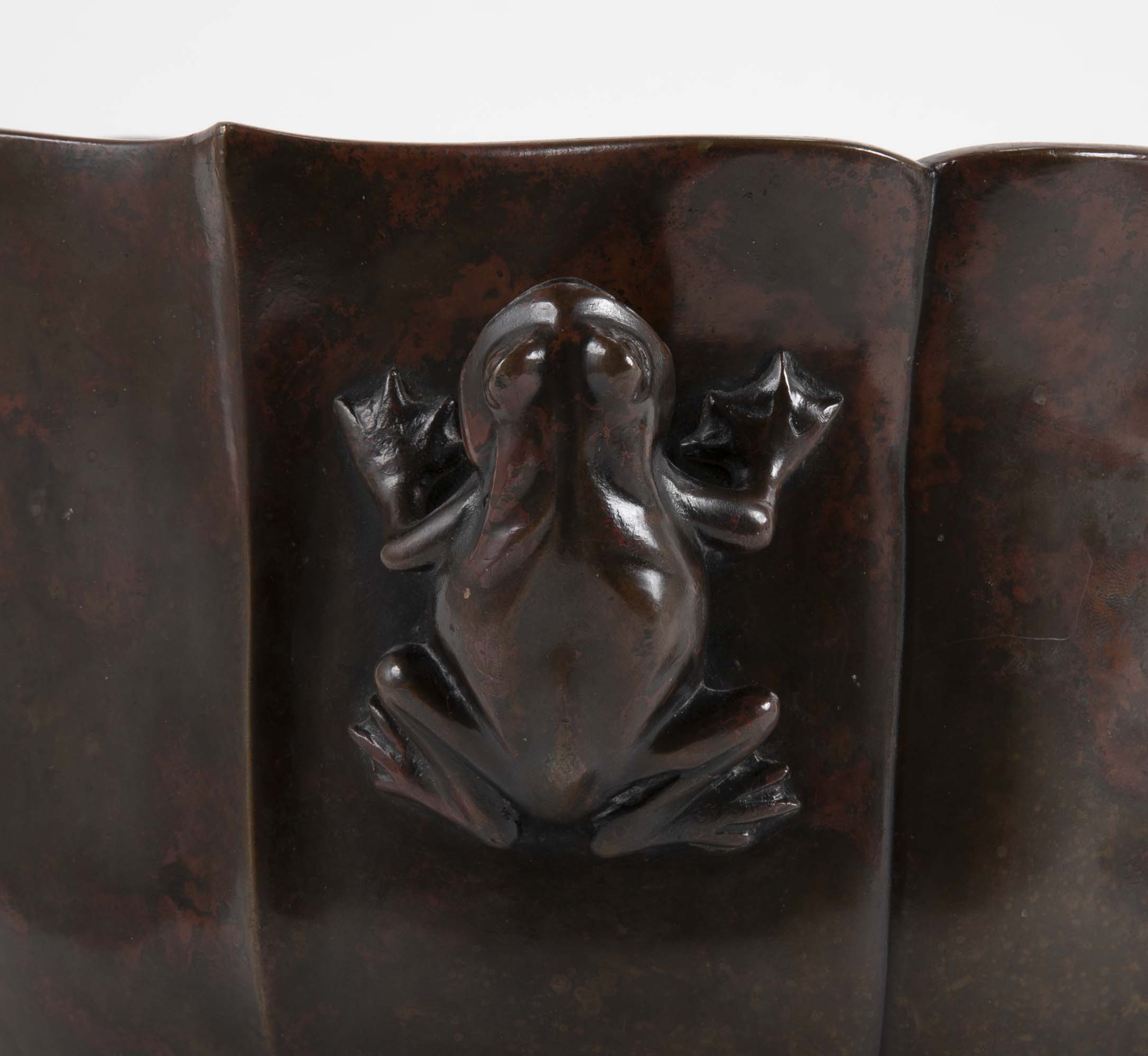 A Japanese Meiji Period Patinated Bronze Censer