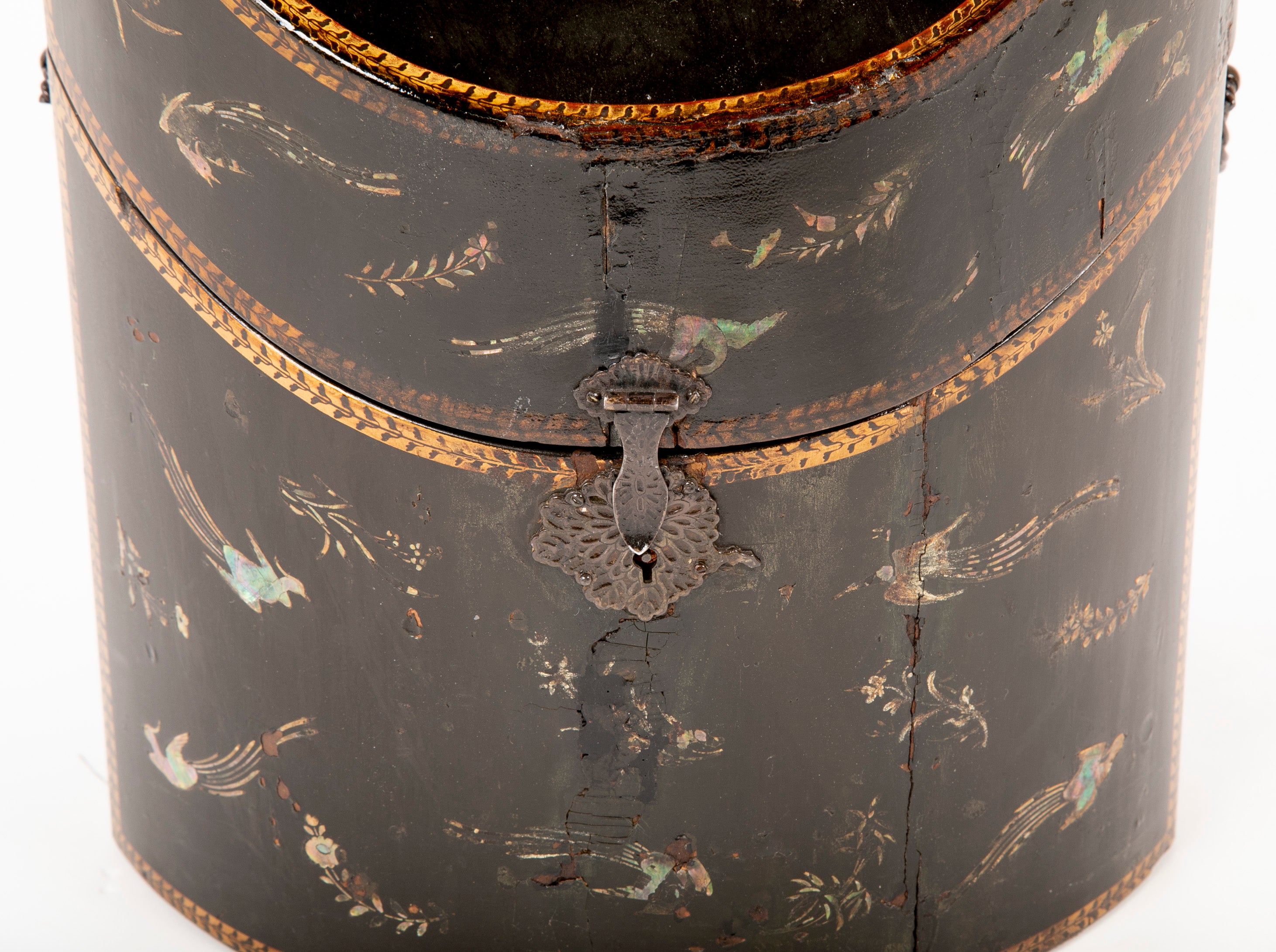 Rare Pair of Japanese Nagasaki Export Lacquered Wood Knife Boxes