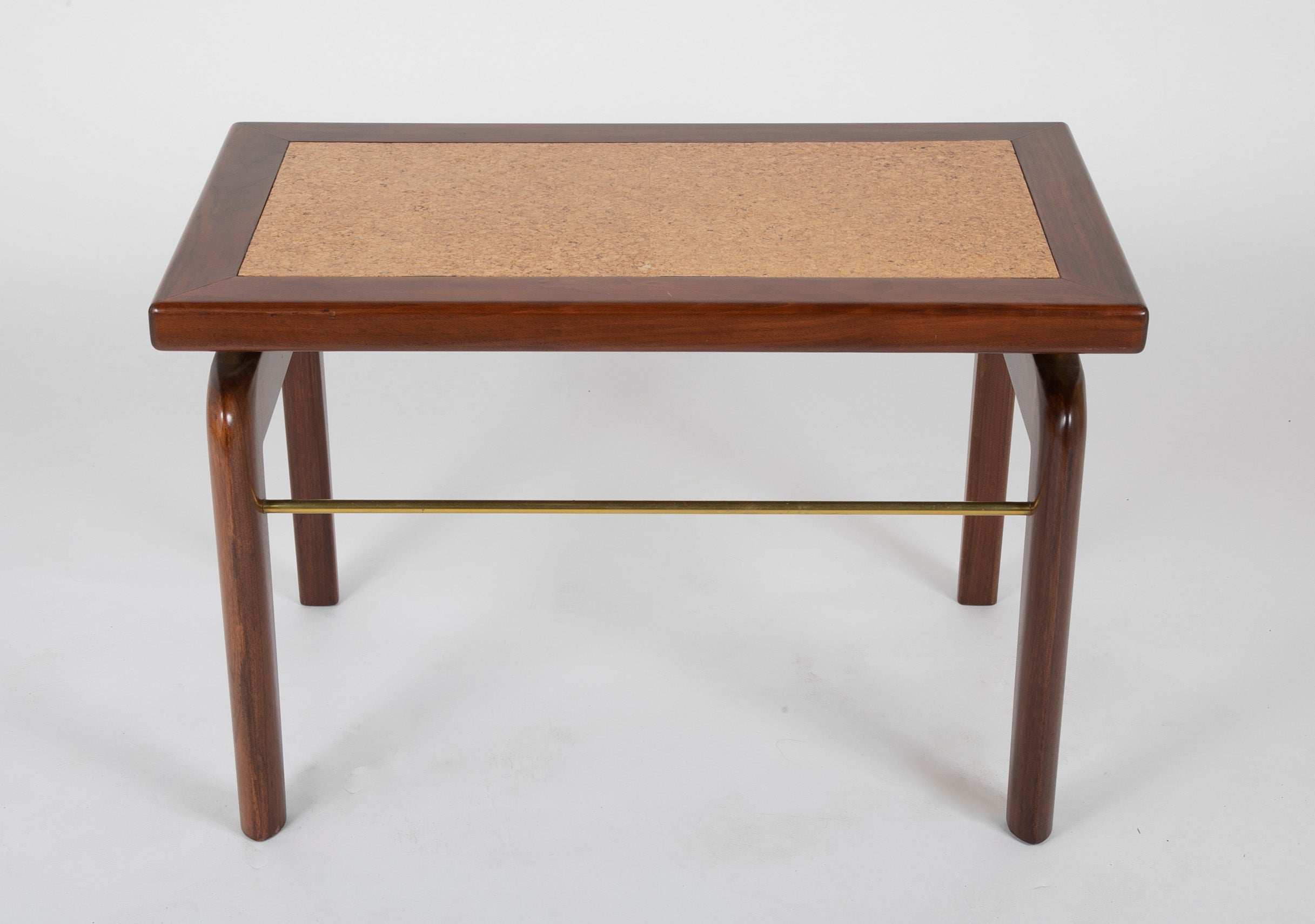 A Pair of Cork and Walnut Side Tables in the Manner of Paul Frankl