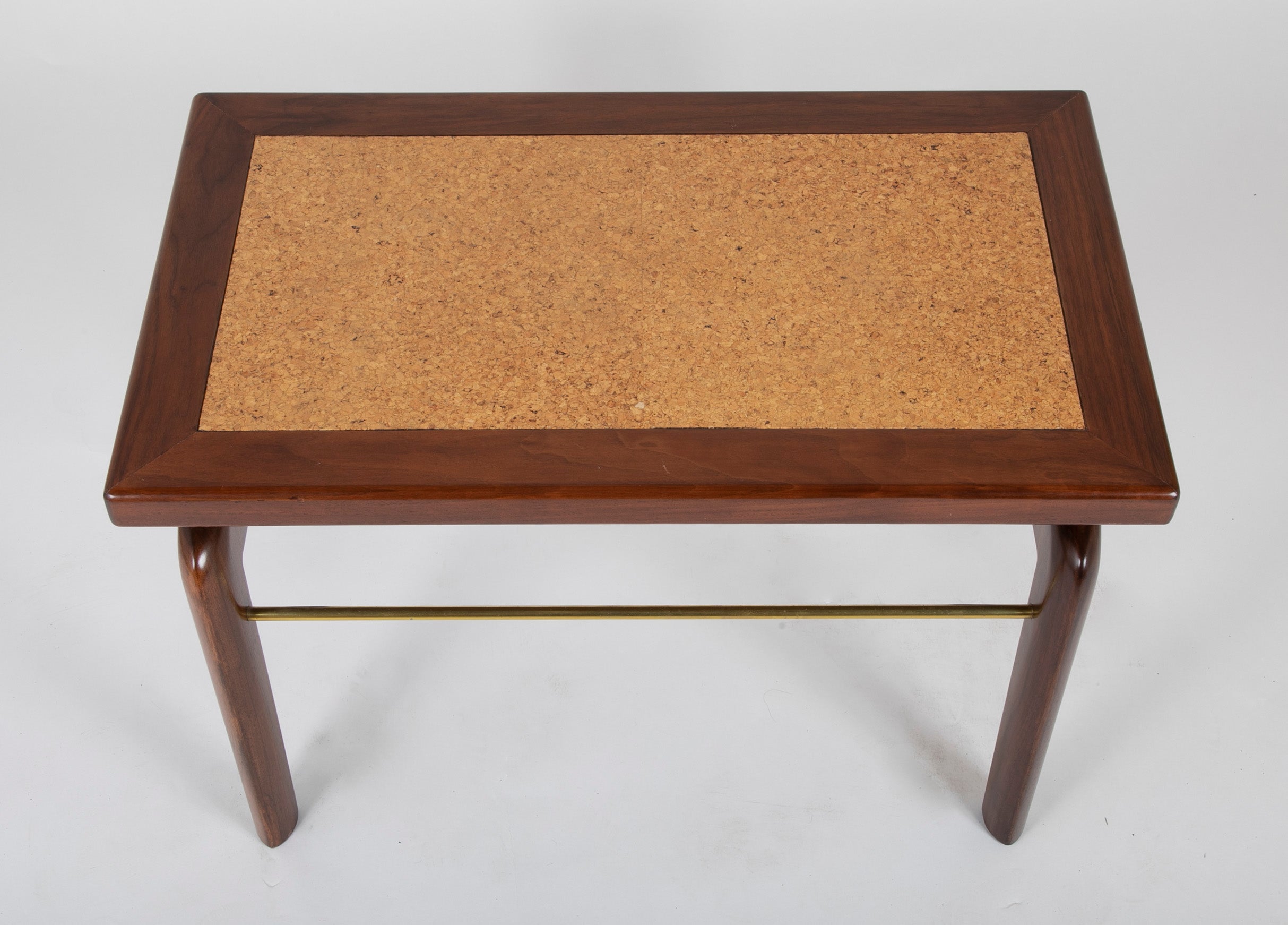 A Pair of Cork and Walnut Side Tables in the Manner of Paul Frankl