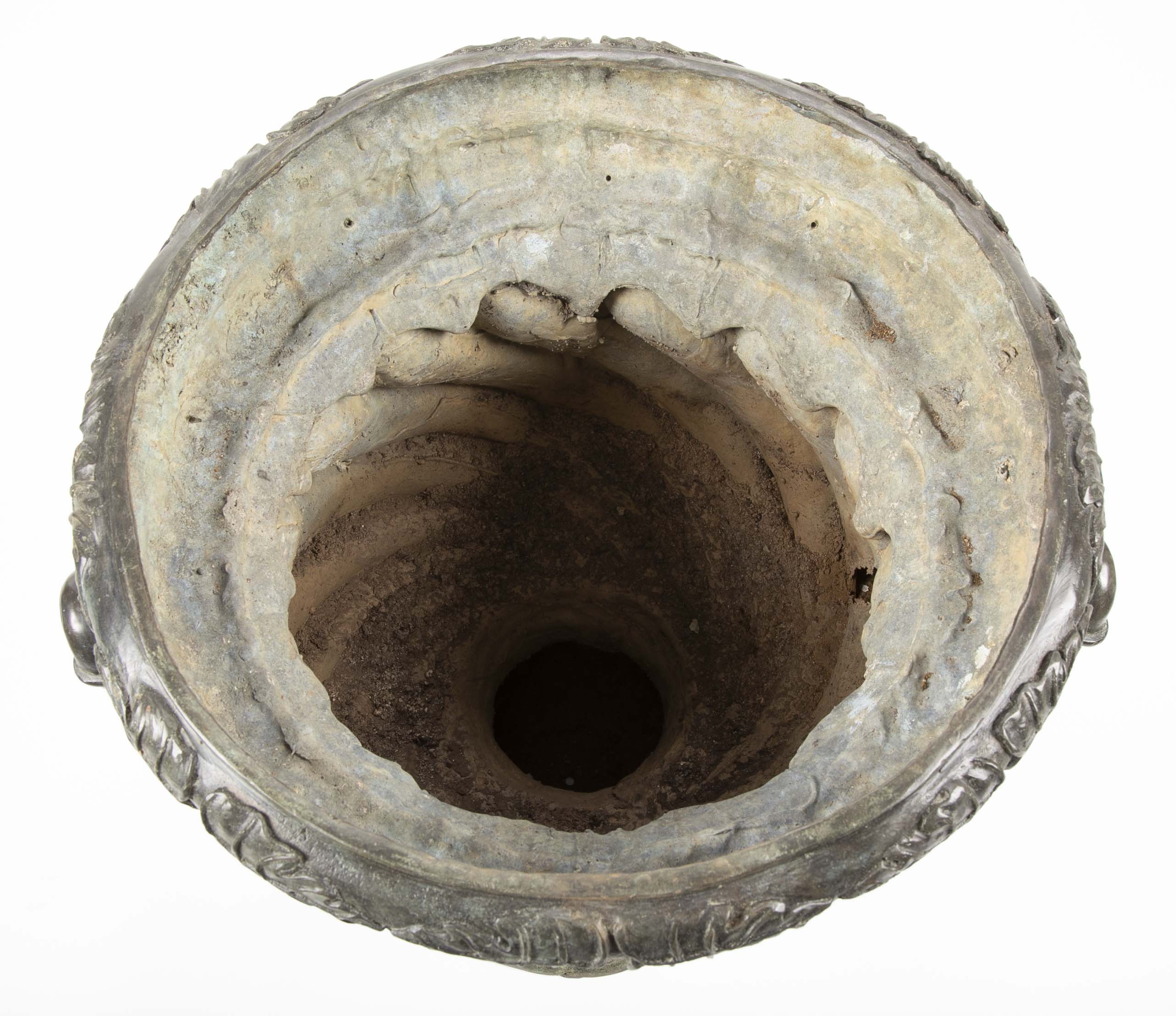Large Bronze Garden Urn
