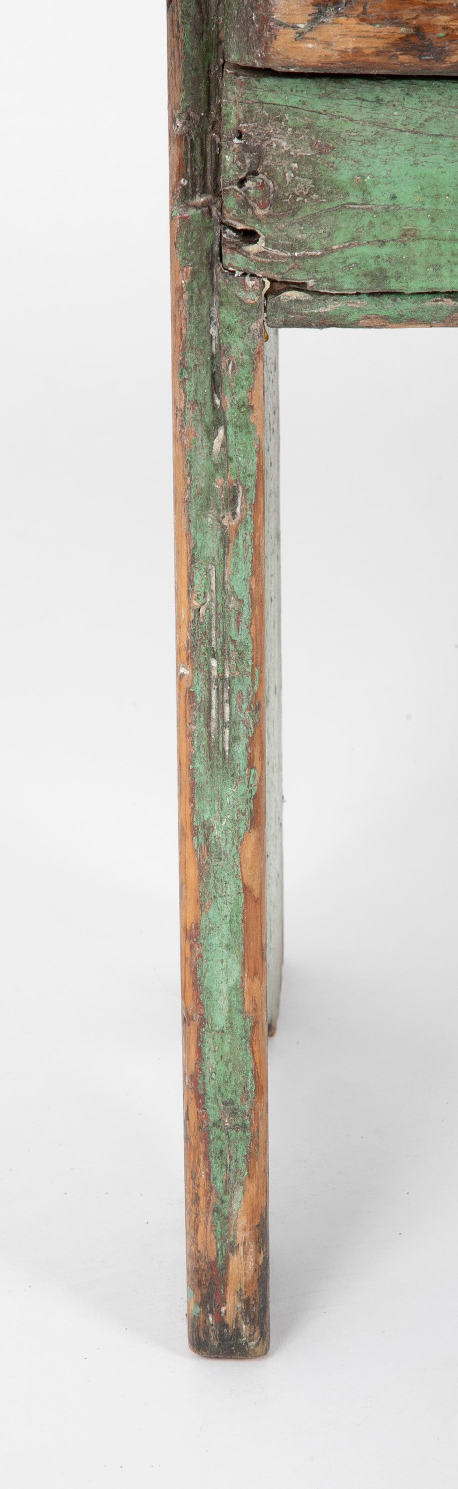 Late 19th Century American Painted Bench with Bootjack Ends