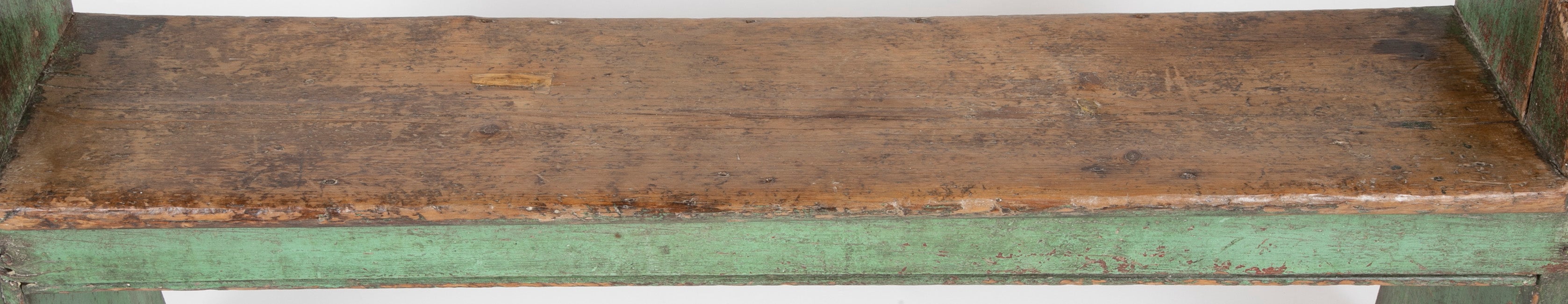 Late 19th Century American Painted Bench with Bootjack Ends