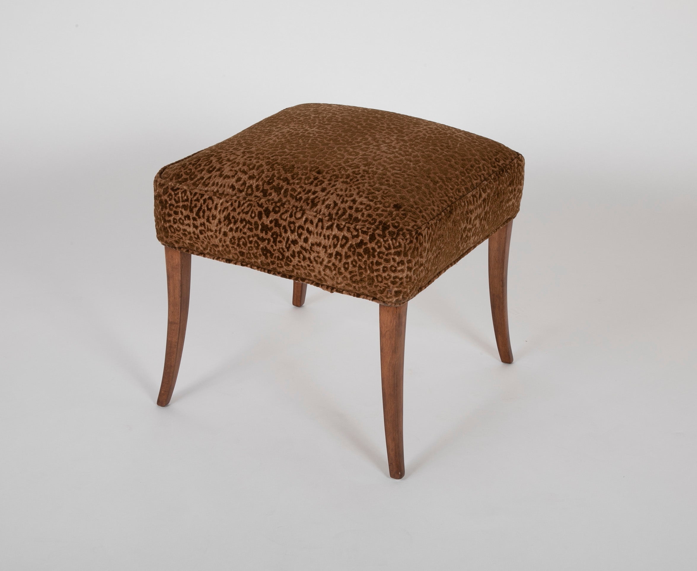 Harvey Probber Sabre Leg Bench with Upholstered Seat