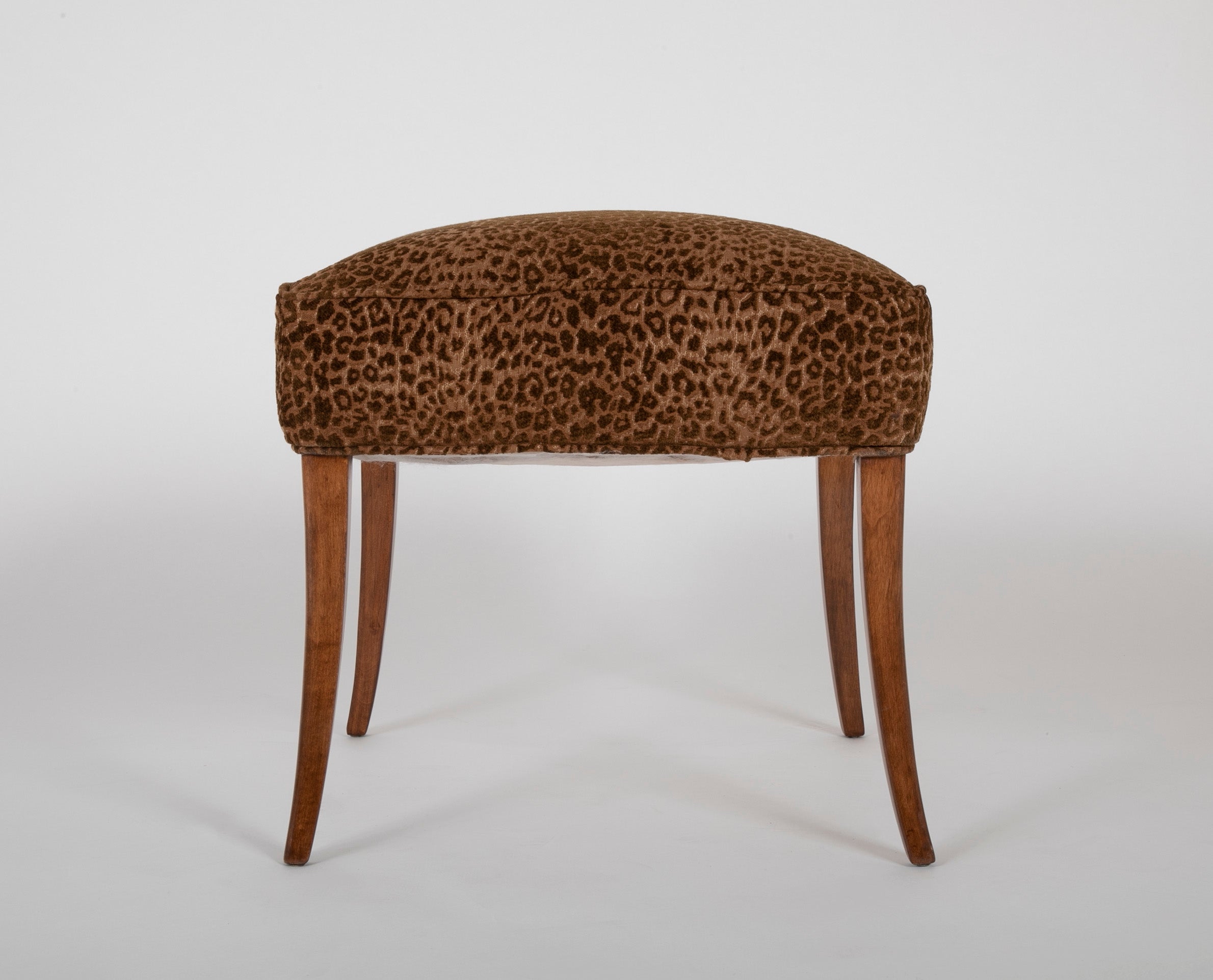 Harvey Probber Sabre Leg Bench with Upholstered Seat