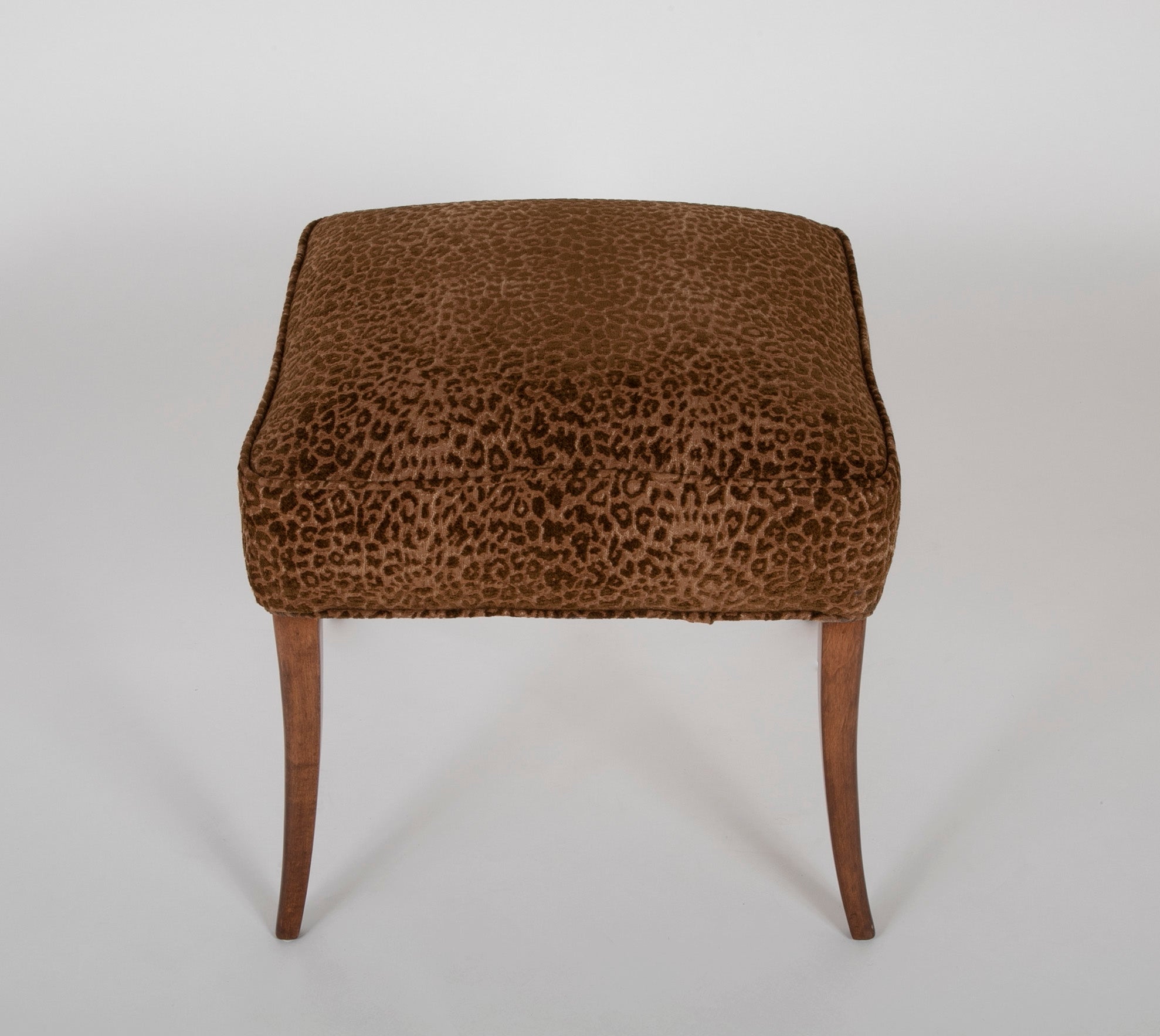 Harvey Probber Sabre Leg Bench with Upholstered Seat