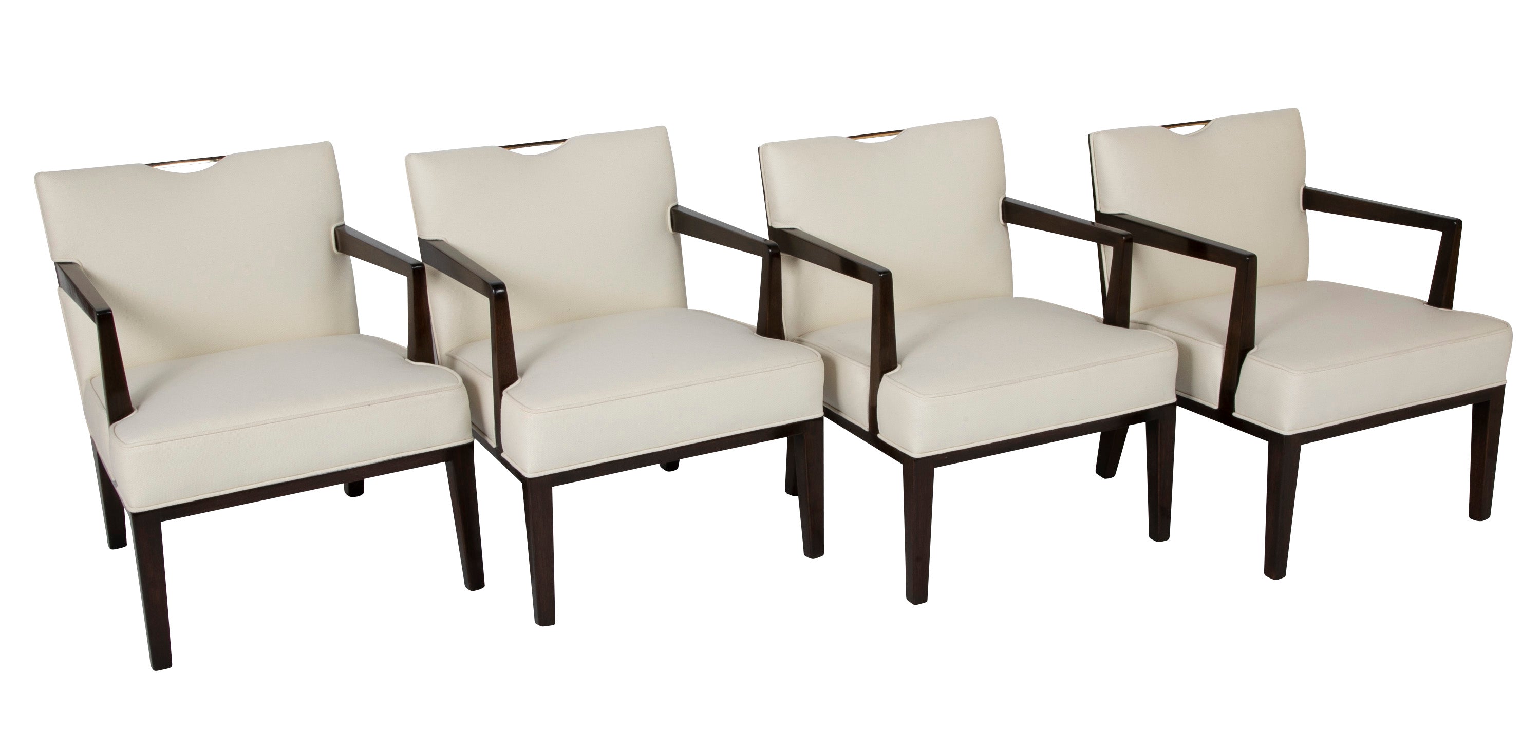 Set of Four Edward Wormley for Dunbar Armchairs